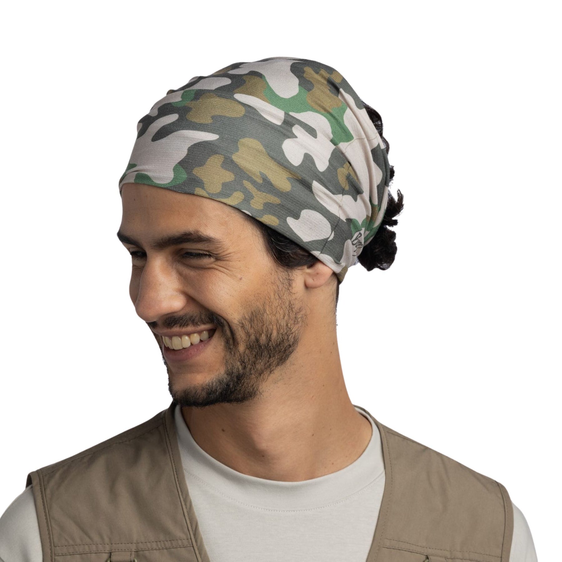 BUFF | COOLNET UV NECKWEAR - ENOB KHAKI - Scaldacollo con protezione solare