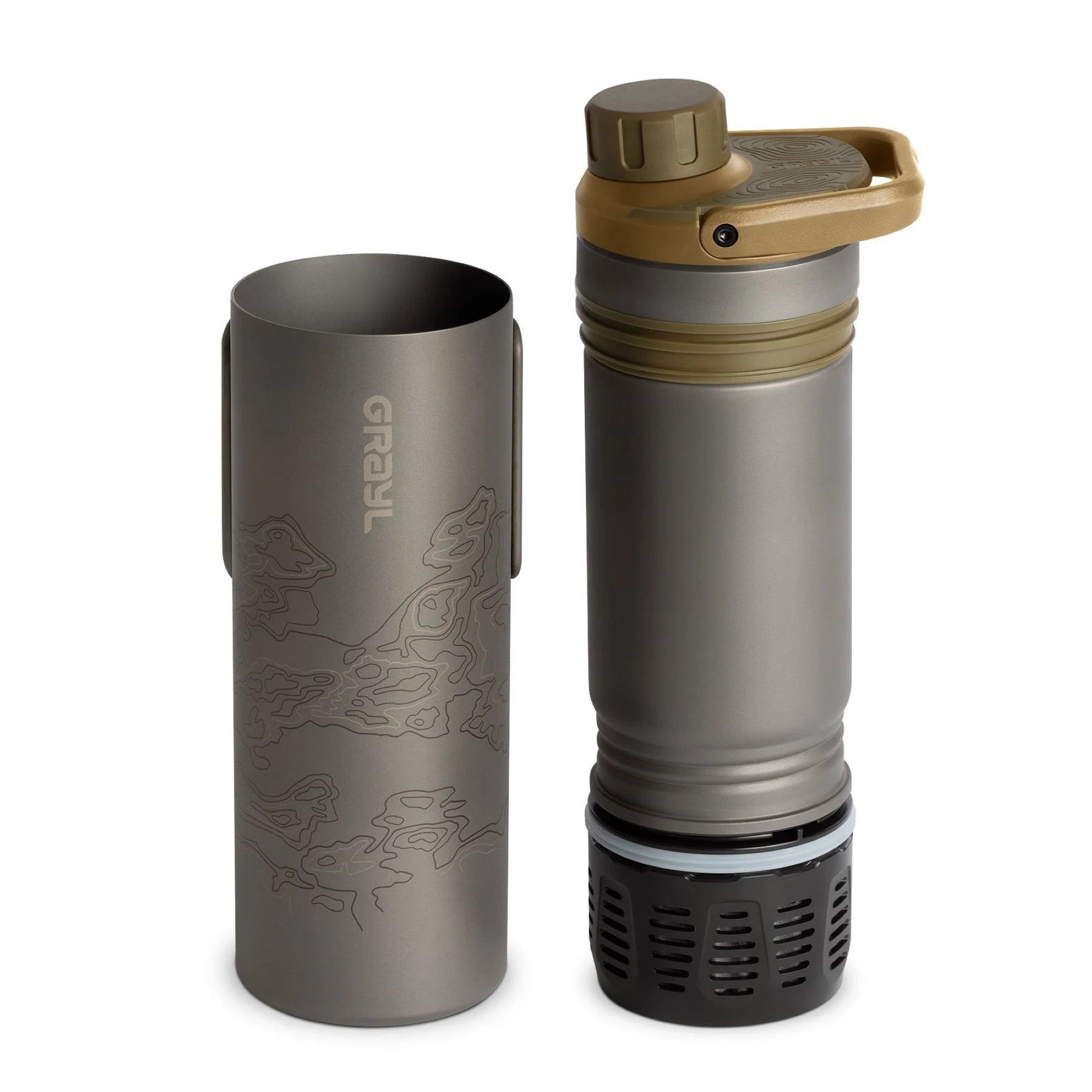 Grayl | UltraPress TI PURIFIER - Borraccia potabilizzante da 500 ml in titanio