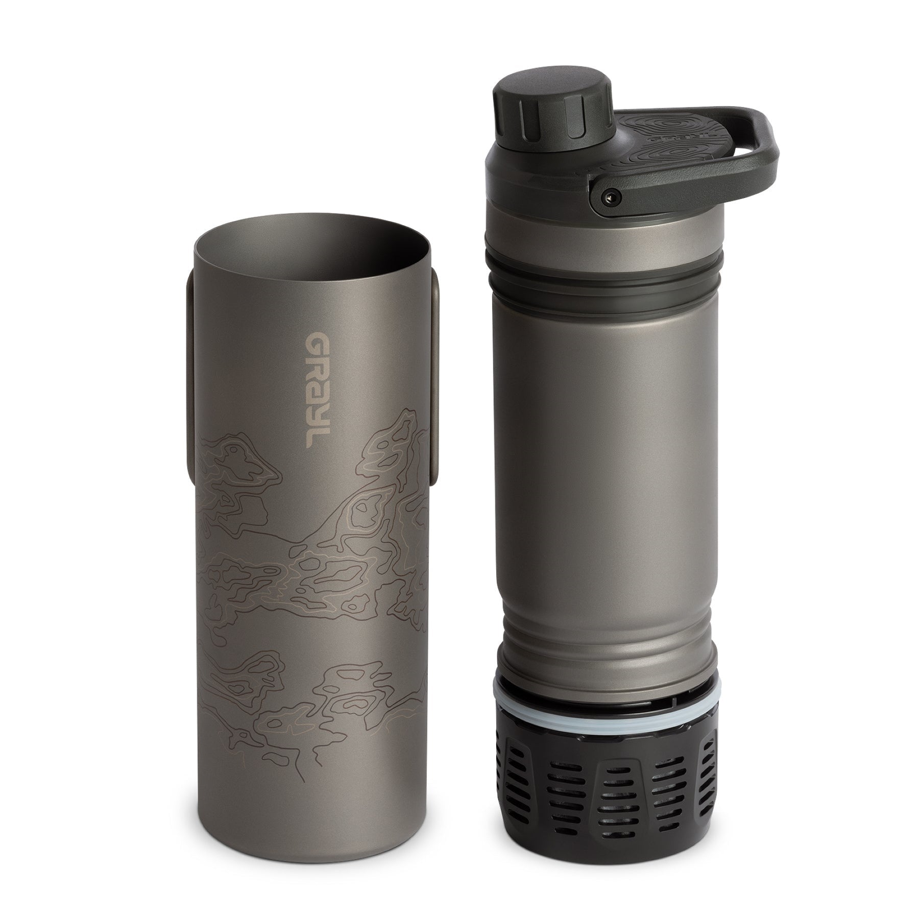Grayl | UltraPress TI PURIFIER - Borraccia potabilizzante da 500 ml in titanio