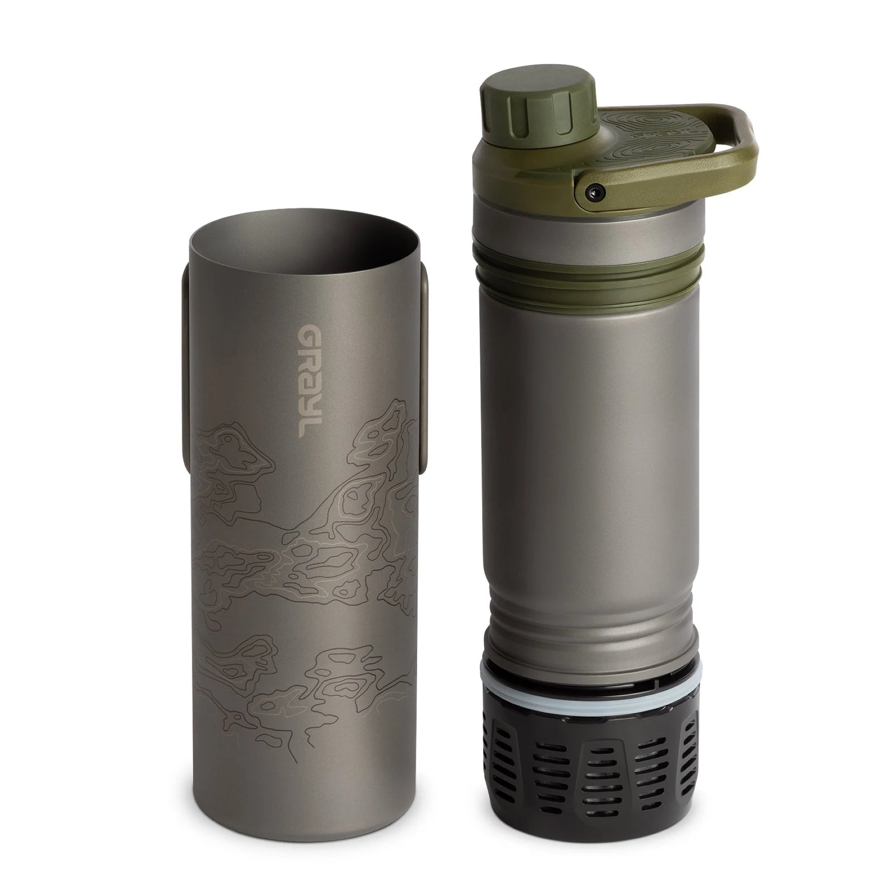 Grayl | UltraPress TI PURIFIER - Borraccia potabilizzante da 500 ml in titanio