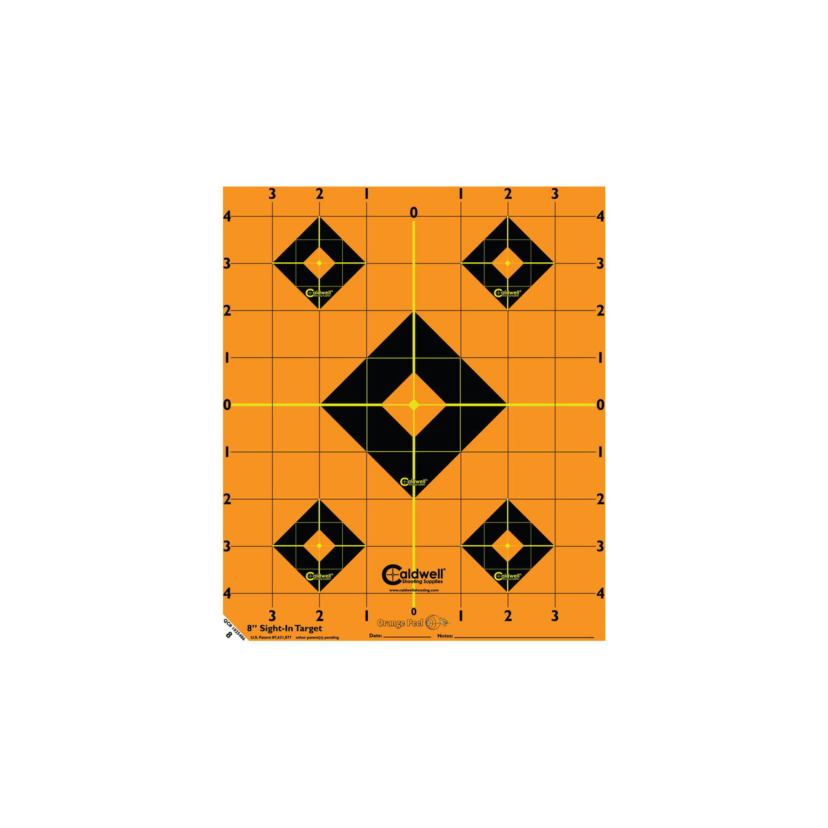 CALDWELL | ORANGE PELL SIGHT-IN TARGET 8" - Bersagli reattivi (Pack da 5)