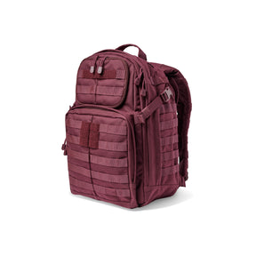 5.11 Tactical Rush24 2.0: Zaino tattico da 37 litri evoluzione del celebre modello originale. Realizzato in nylon 1050D resistente all'acqua, presenta un ampio scomparto principale con tasca imbottita per laptop fino a 15 pollici, scomparto CCW occultato e tasca per occhiali foderata in pile. Dotato di sistema MOLLE avvolgente, cinghie di compressione e spallacci ergonomici per il massimo comfort operativo.