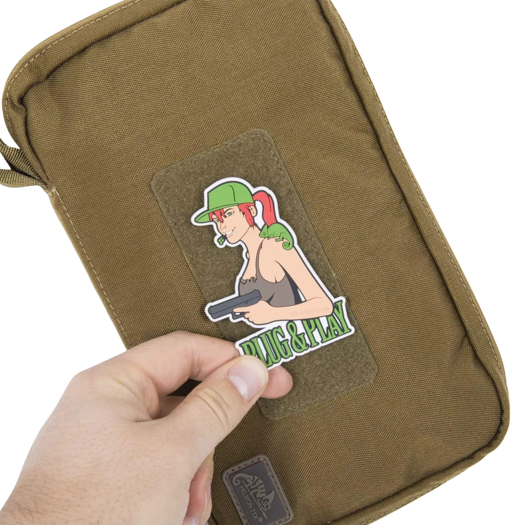 Helikon-Tex Mini Service Pocket in Cordura, utility pouch orizzontale, tasca tattica per manutenzione armi, con pannello in velcro e doppia cerniera, su backpacco.it