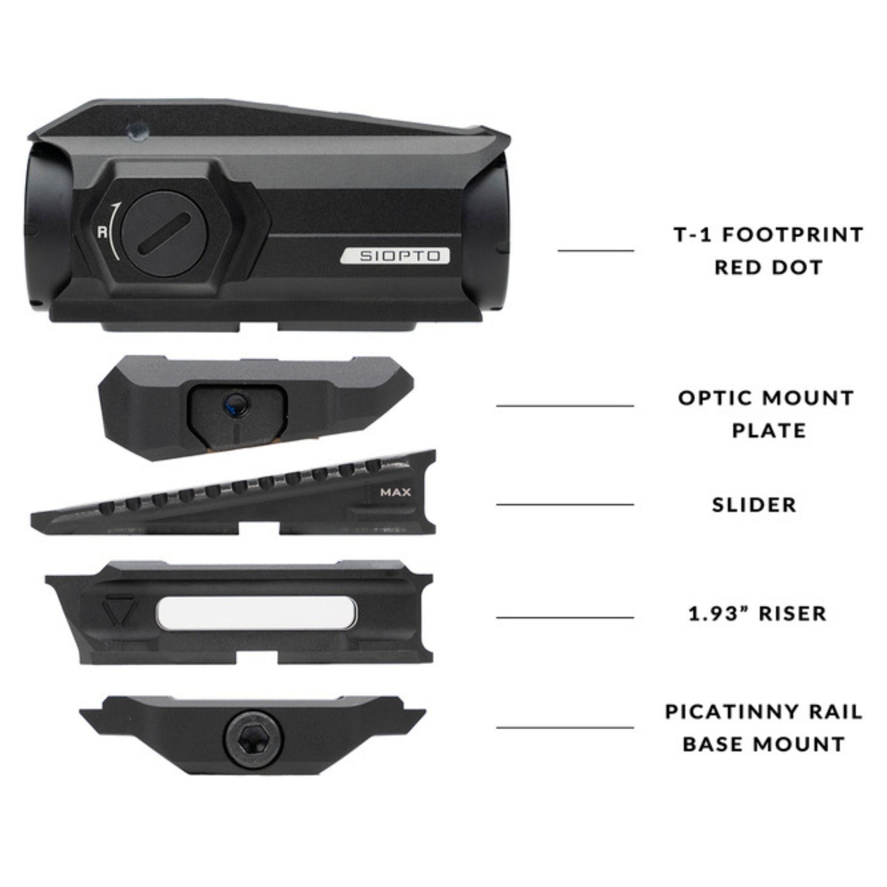 STRIKE IND. | VARIABLE OPTIC MOUNT FOR AIMPOINT MICRO STANDARD - Supporto rialzato per ottica