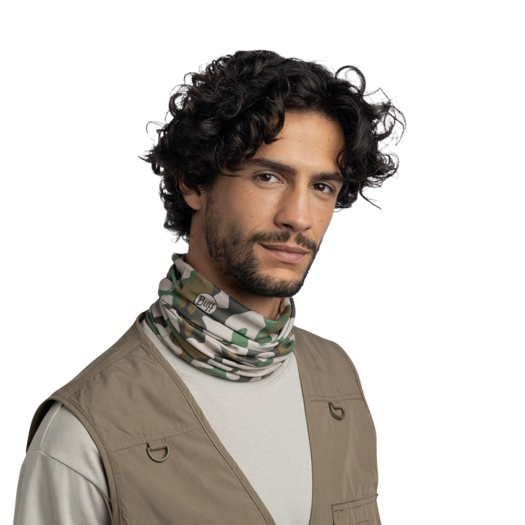 BUFF | COOLNET UV NECKWEAR - ENOB KHAKI - Scaldacollo con protezione solare
