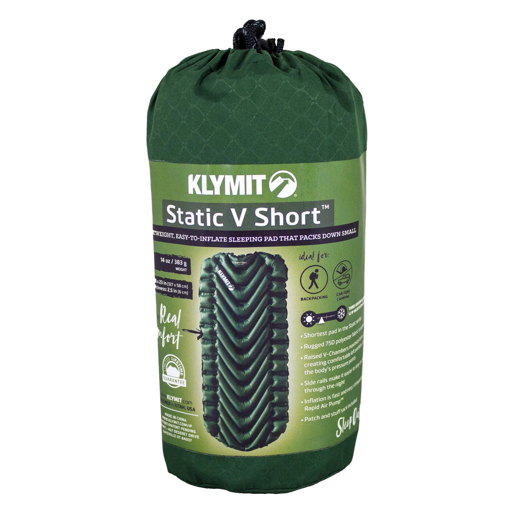 KLYMIT | STATIC V SHORT SLEEPING PAD - Materassino gonfiabile per bambini / minimal