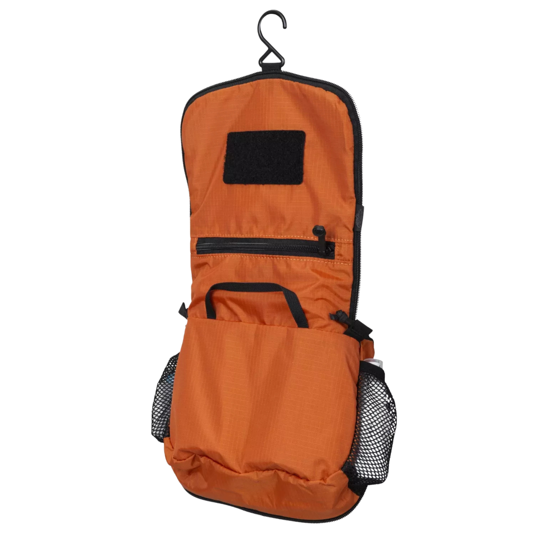 Helikon-Tex Travel Toiletry Bag, necessaire da bagno e trousse da viaggio, borsa appendibile con tasche a rete e pannello in velcro per patch, kit igienico da campeggio e trekking, su backpacco.it