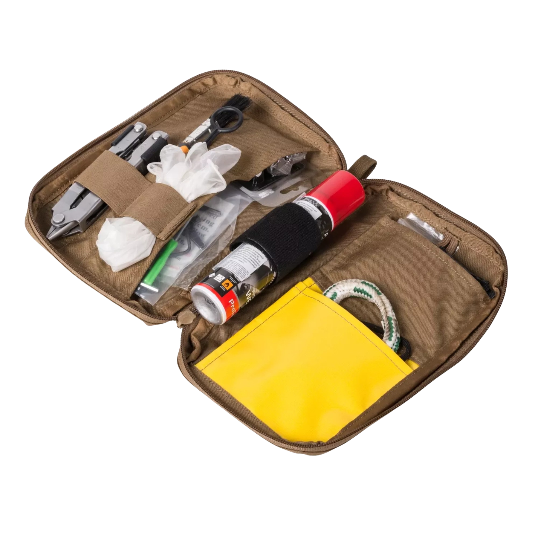 Helikon-Tex Mini Service Pocket in Cordura, utility pouch orizzontale, tasca tattica per manutenzione armi, con pannello in velcro e doppia cerniera, su backpacco.it