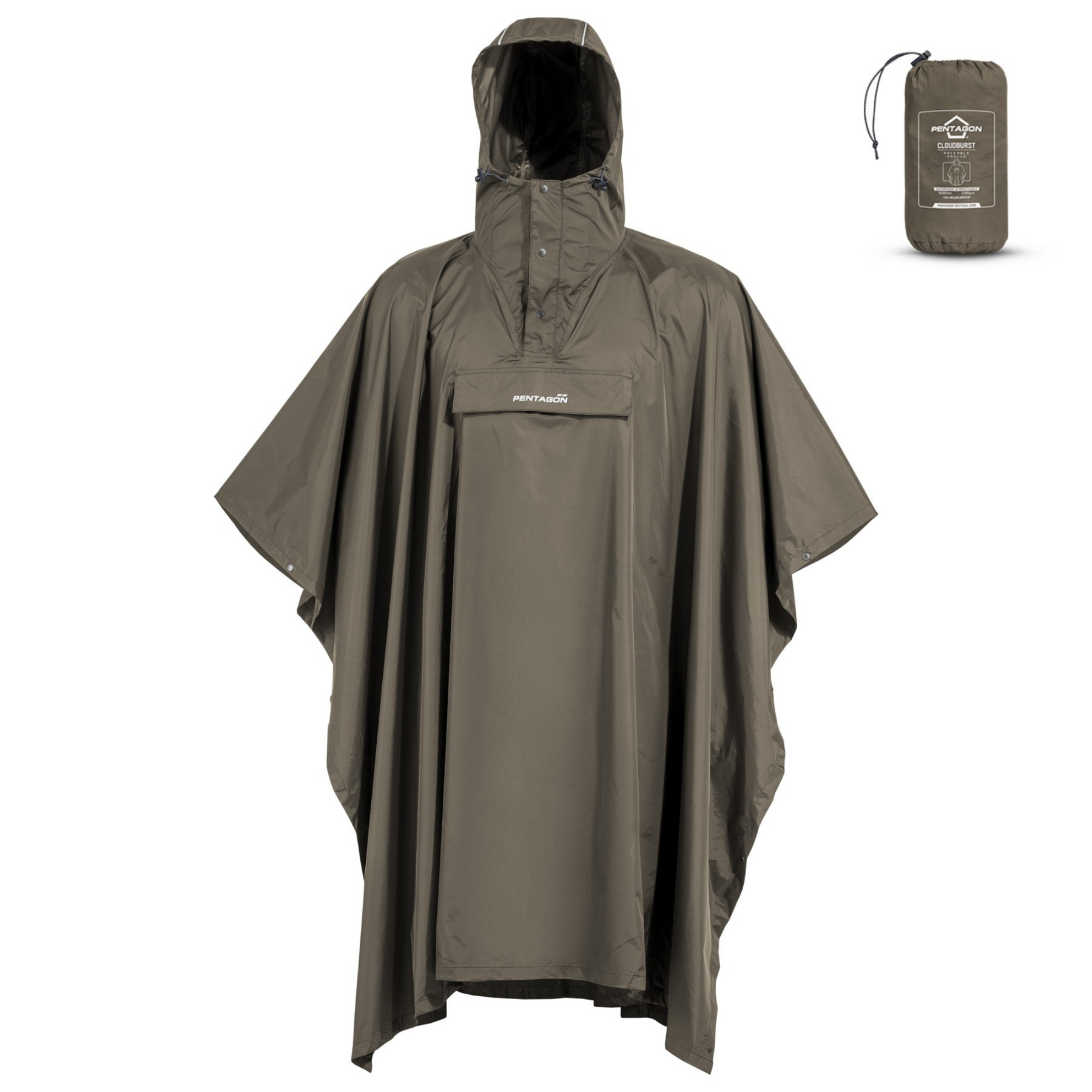 PENTAGON | CLOUDBURST PACKABLE RAIN PONCHO - Poncho