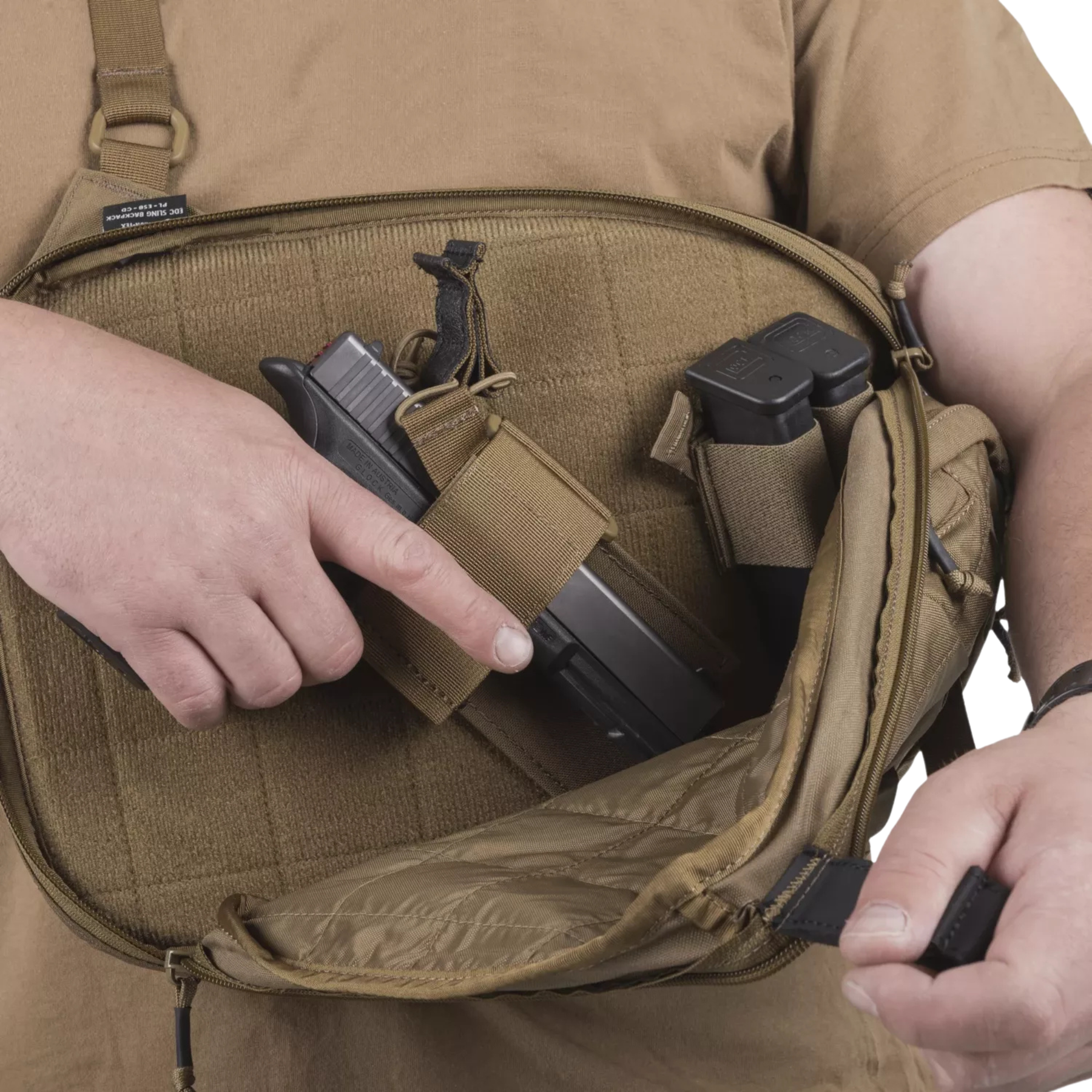 Helikon-Tex EDC Sling Backpack, zaino monospalla tattico da 8 litri, borsa a tracolla con design a goccia, ideale per trasporto quotidiano (EDC) e uso tattico, su backpacco.it