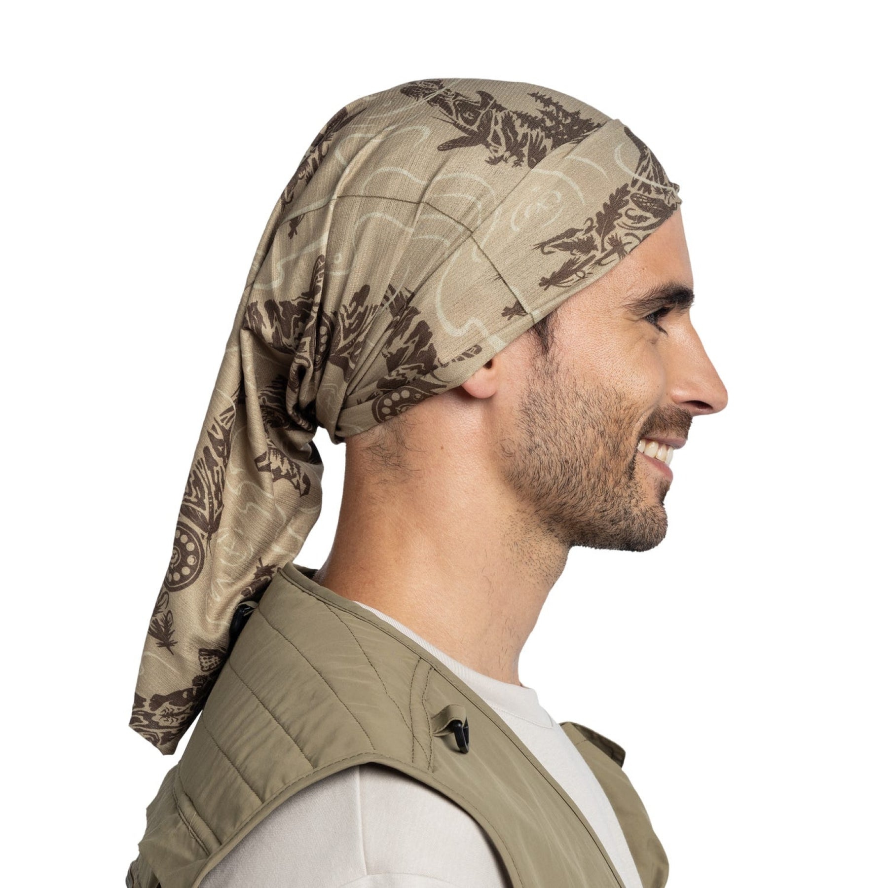 BUFF | COOLNET UV NECKWEAR - LAKE RIVER KHAKI - Scaldacollo con protezione solare