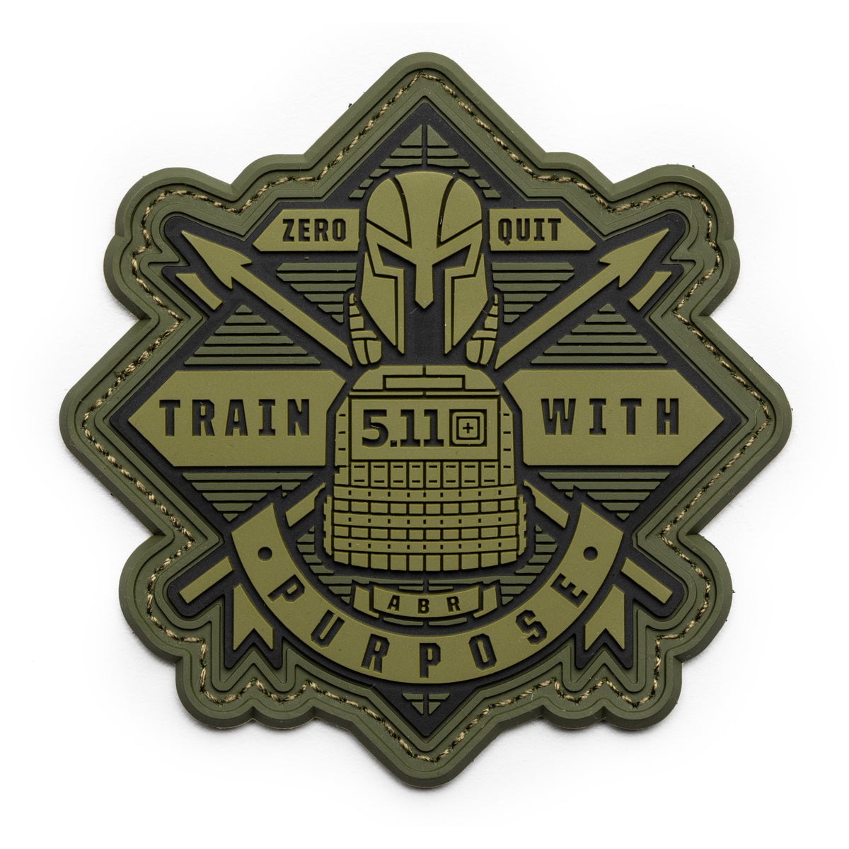 PATCH VELCRO 5.11 PVC - TRAIN WITH PURPOSE - BackPacco - BP-5.11-81973GRN-194