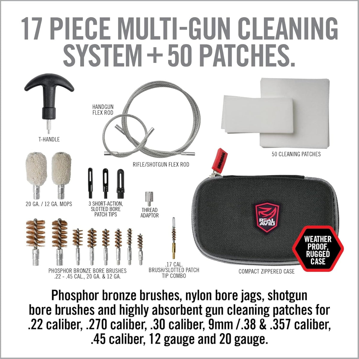 REAL AVID | GUN BOSS UNIVERSAL TACTICAL CLEANING KIT - Kit di pulizia universale