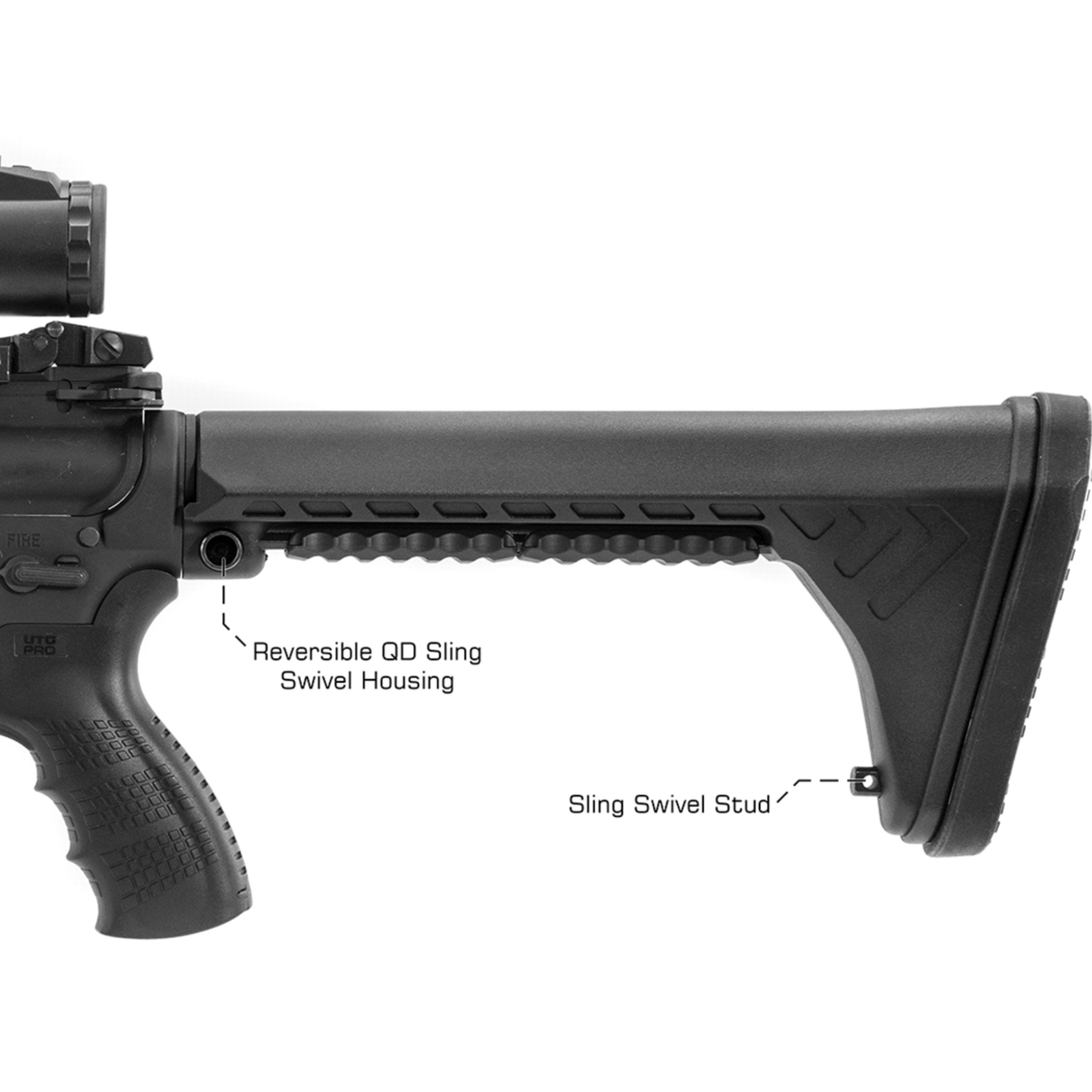 UTG | AR15 OPS READY S5 FIXED STOCK - Calcio AR-15