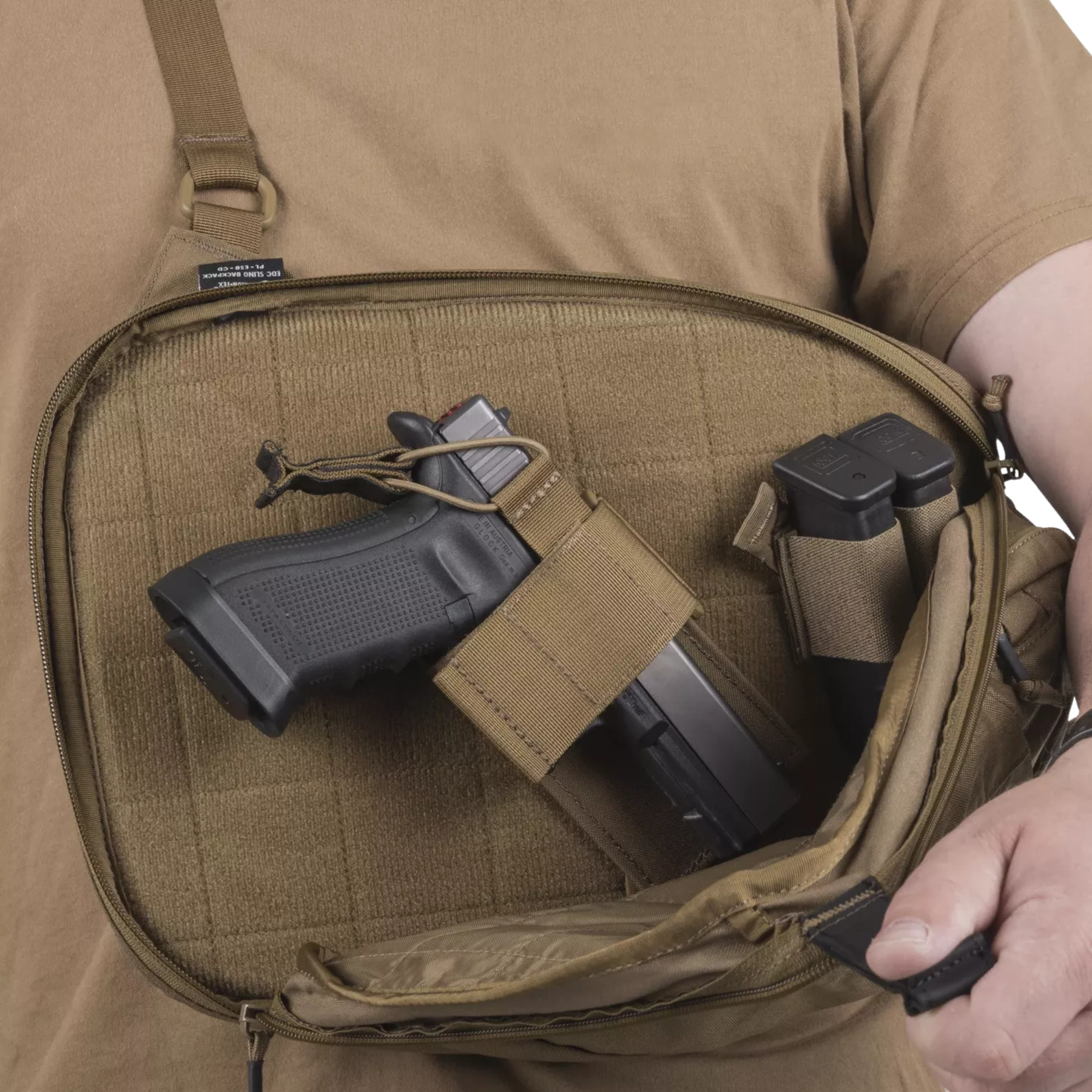 Helikon-Tex EDC Sling Backpack, zaino monospalla tattico da 8 litri, borsa a tracolla con design a goccia, ideale per trasporto quotidiano (EDC) e uso tattico, su backpacco.it