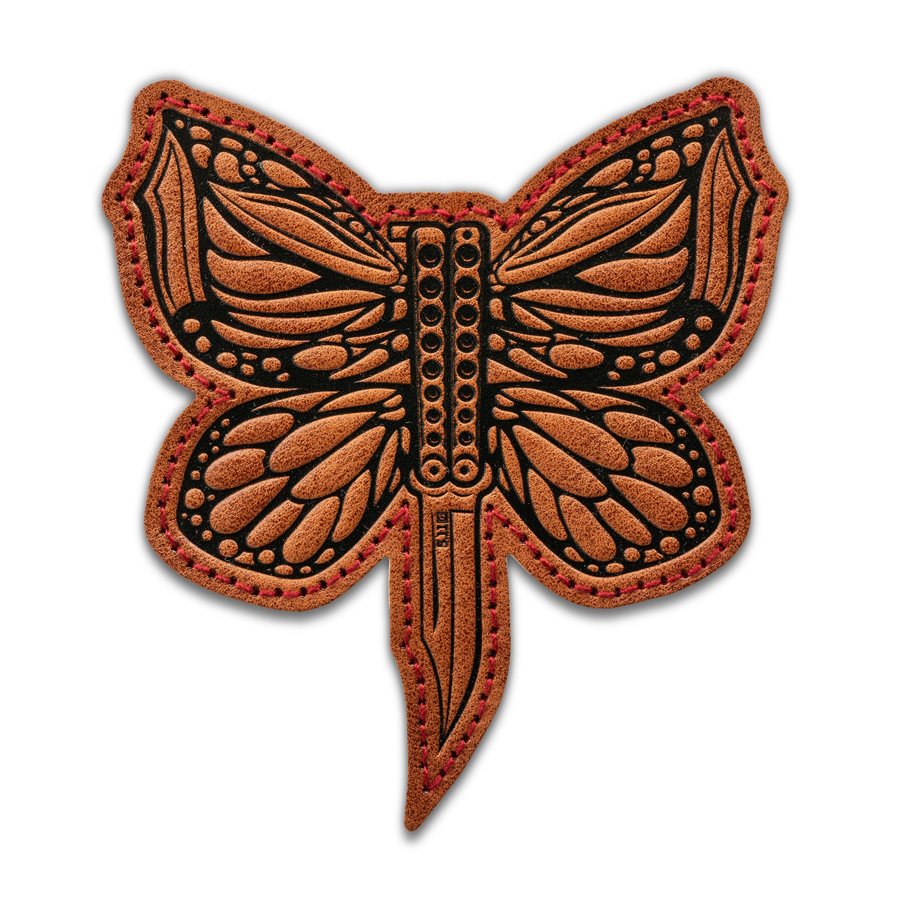 PATCH VELCRO 5.11 IN CUOIO- BUTTERFLY KNIFE