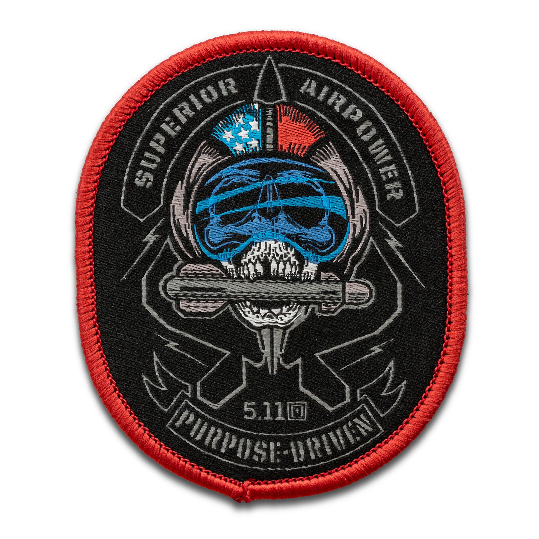 PATCH VELCRO 5.11 RICAMATA - SKULL FIGHTER