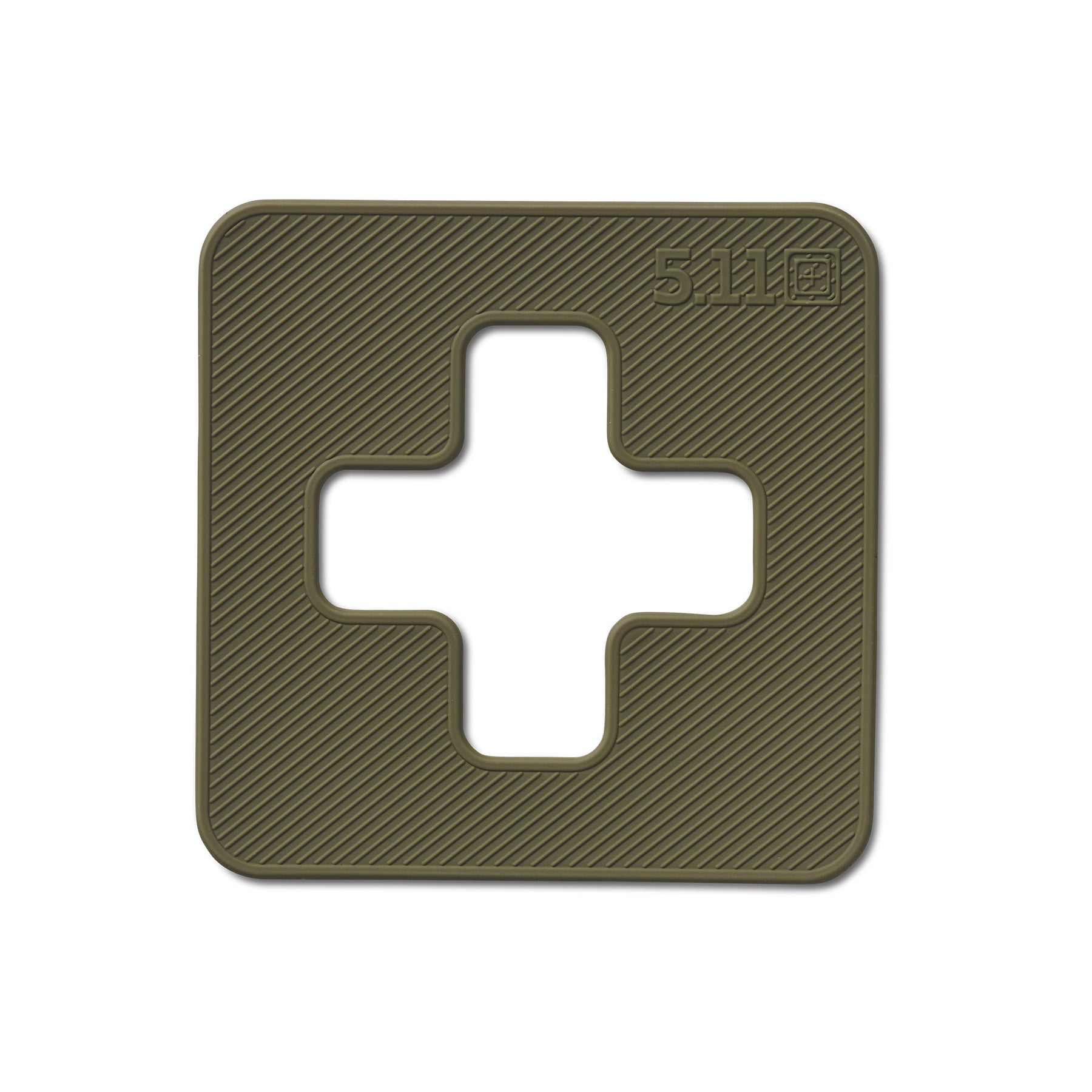 5.11 Med Cross, patch medica in PVC con velcro, toppa quadrata con croce, per identificazione kit di primo soccorso o zaini medici