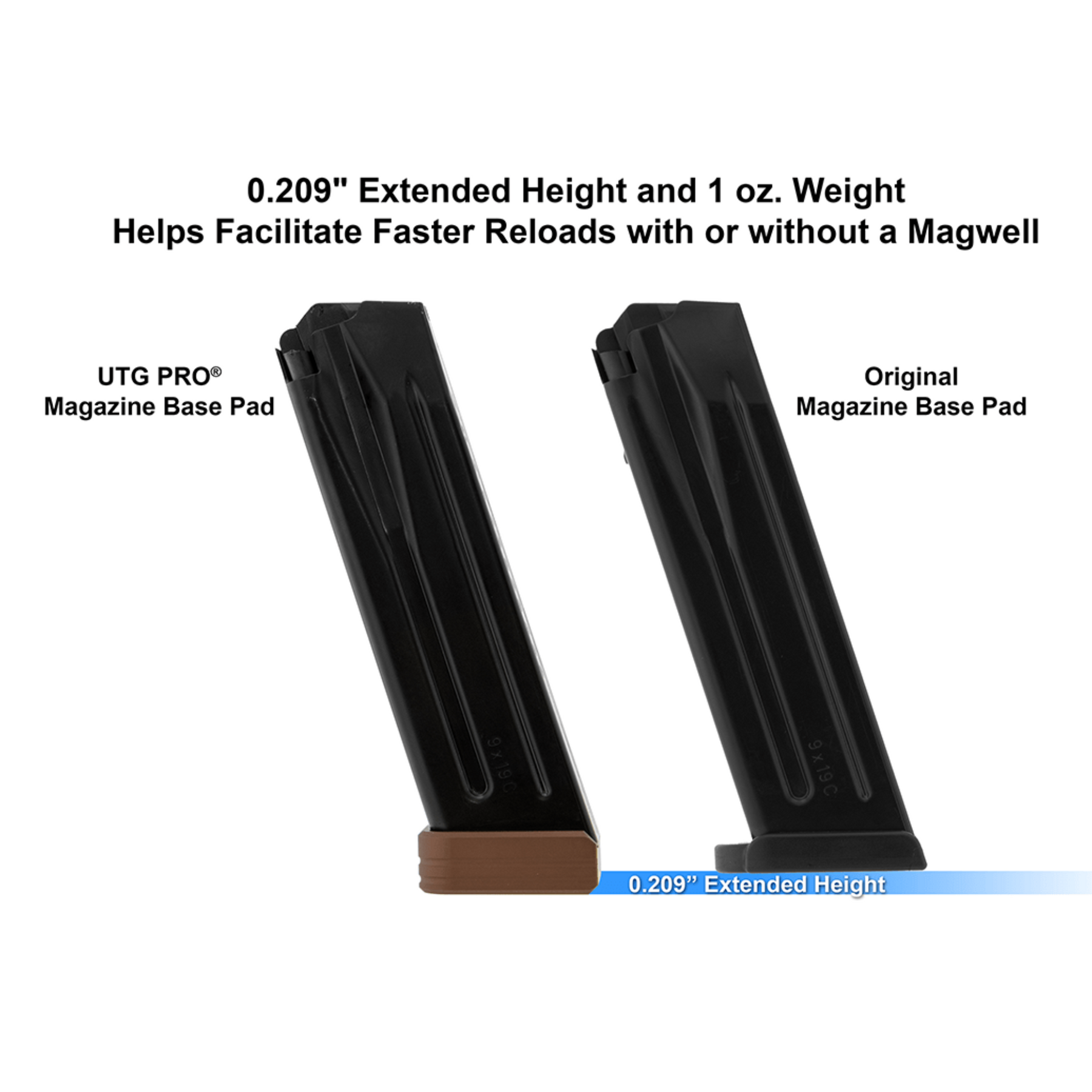 UTG | +0 BASE PAD FOR HK VP9/P30 9/40 - Pad per caricatore