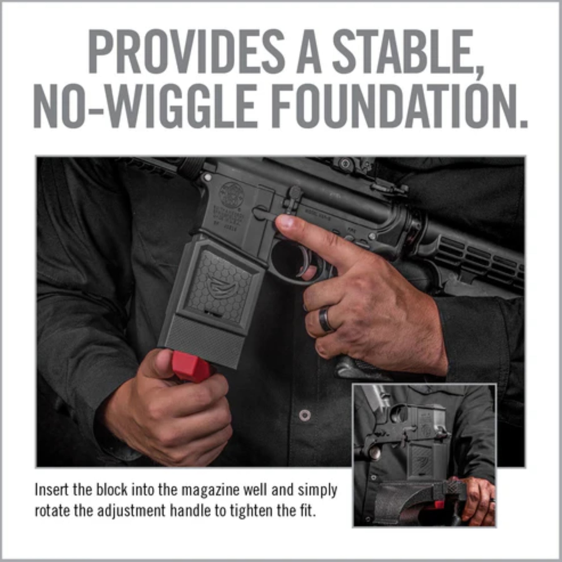 REAL AVID | SMART-FIT VISE BLOCK SLEEVE FOR AR10 - Adattatore AR10 per Smart-Fit AR15 Vise Block