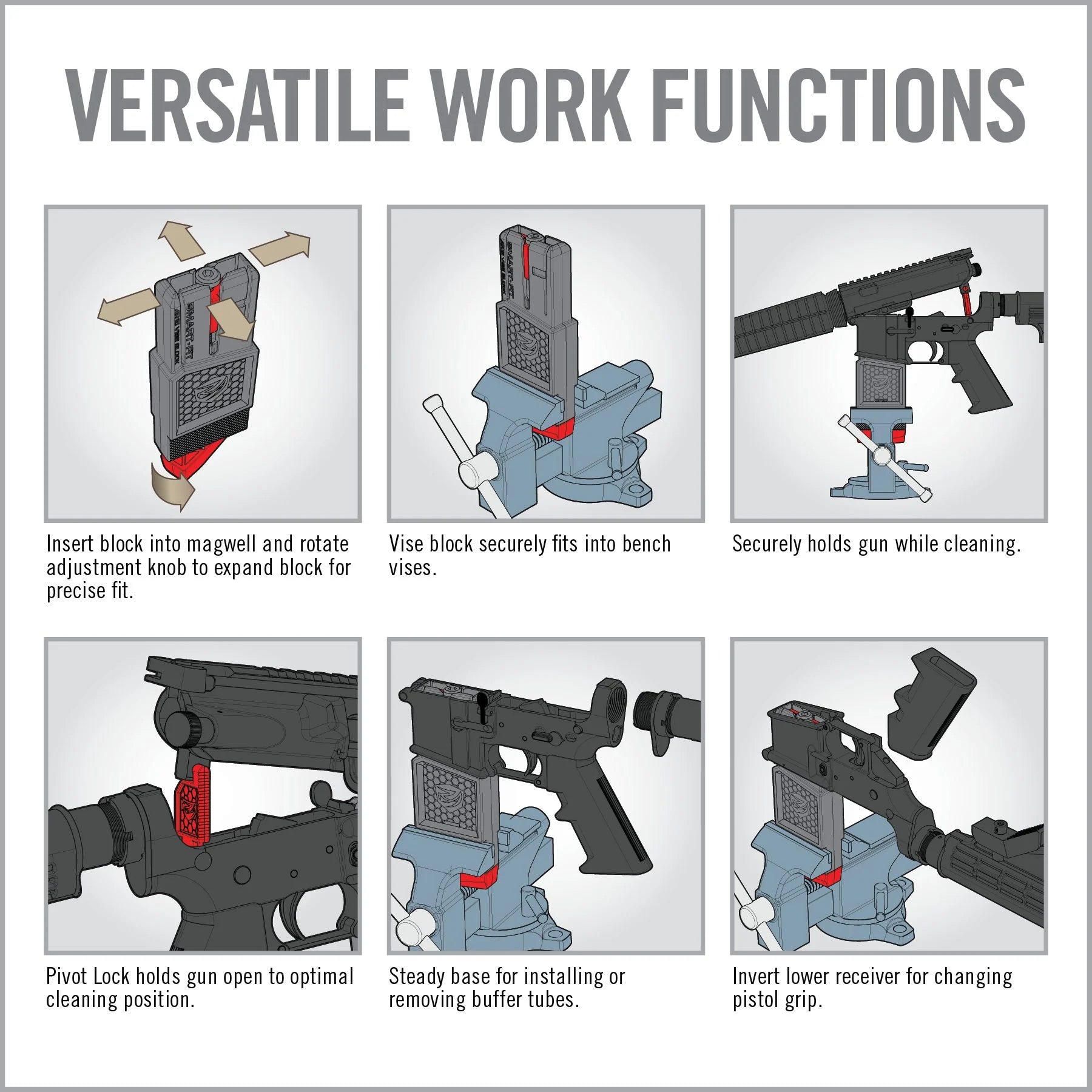 REAL AVID SMART-FIT AR-15 VISE BLOCK - SISTEMA DI BLOCCO PER AR-15