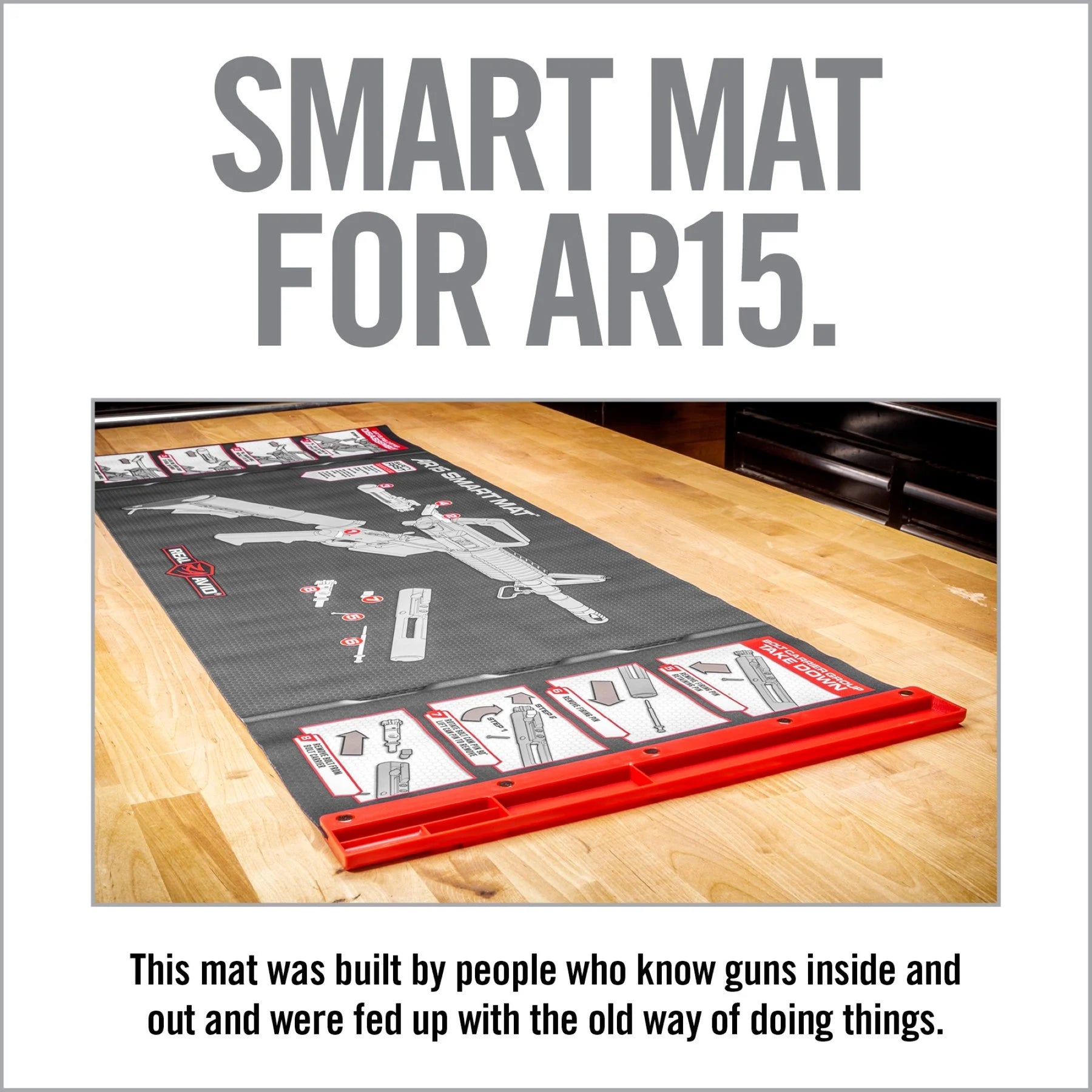 REAL AVID | AR15 SMART MAT - Tappetino per manutenzione AR15