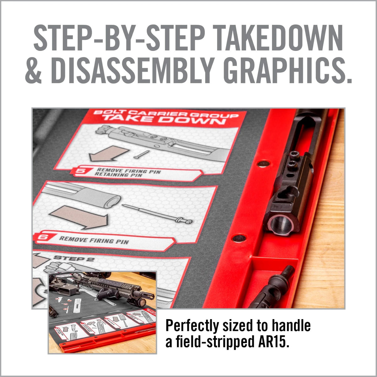 REAL AVID | AR15 SMART MAT - Tappetino per manutenzione AR15