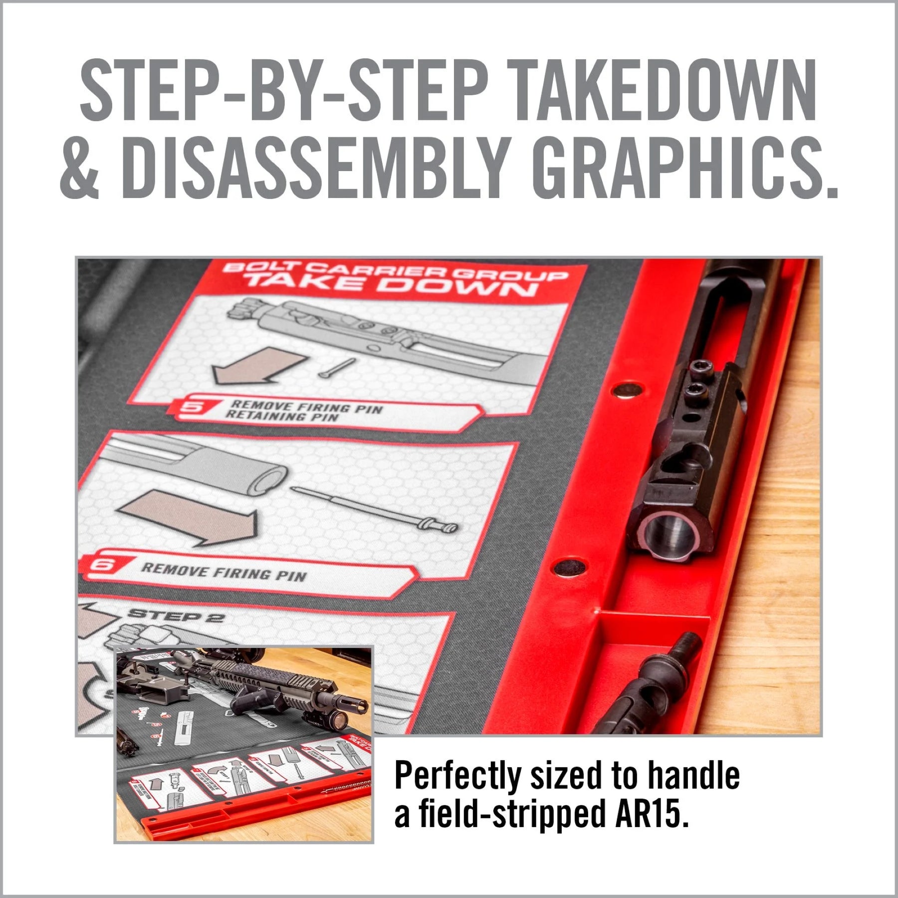 REAL AVID | AR15 SMART MAT - Tappetino per manutenzione AR15