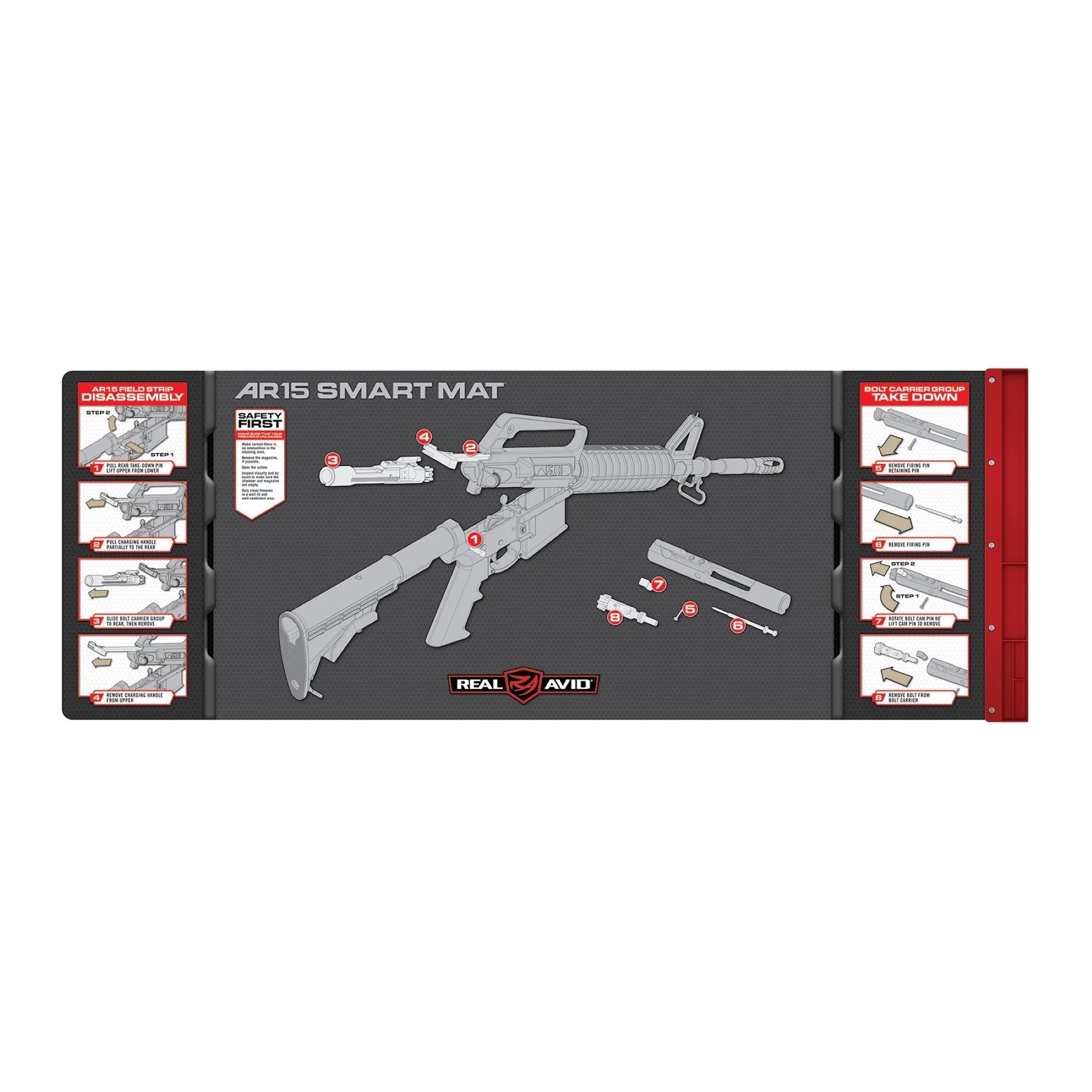 REAL AVID | AR15 SMART MAT - Tappetino per manutenzione AR15