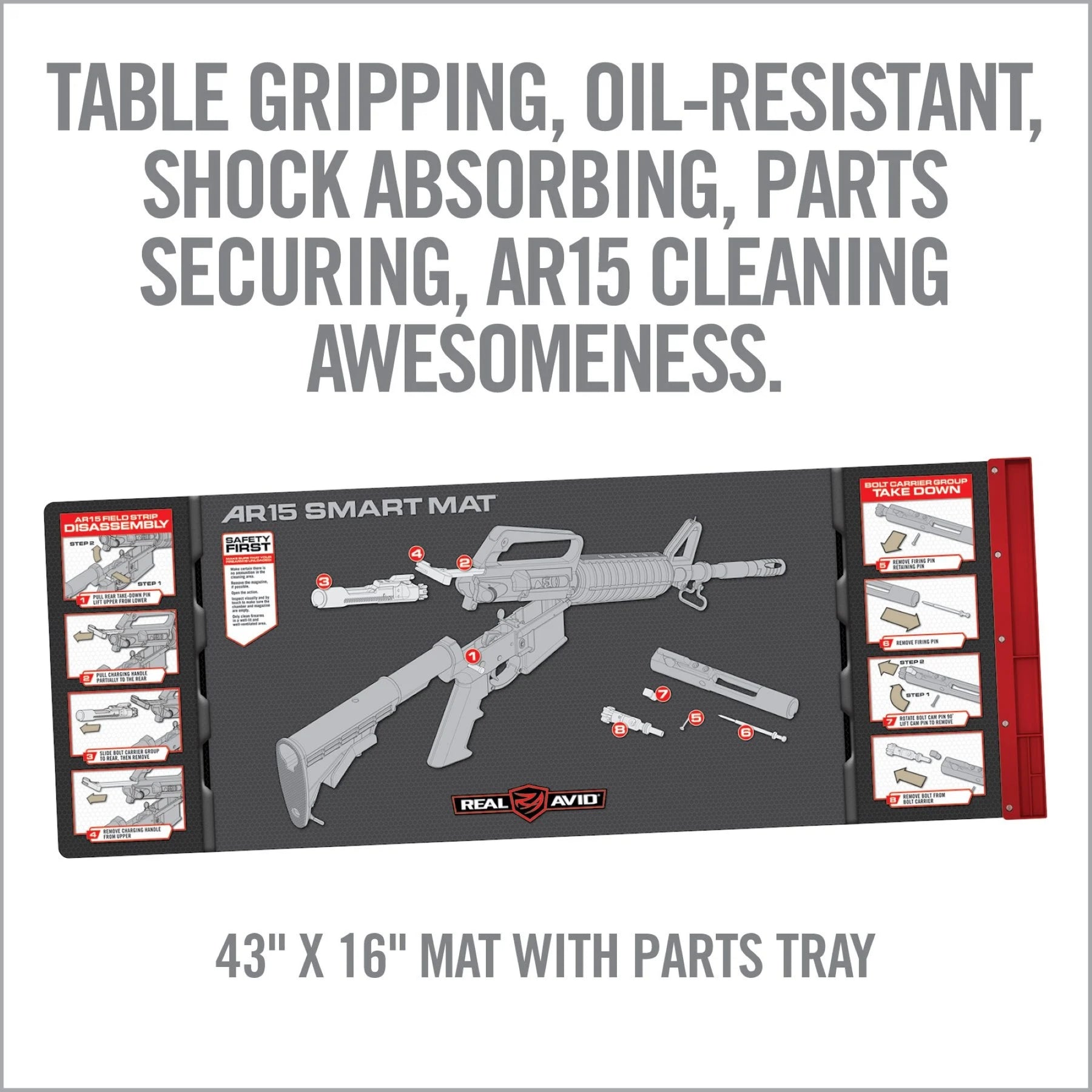 REAL AVID | AR15 SMART MAT - Tappetino per manutenzione AR15
