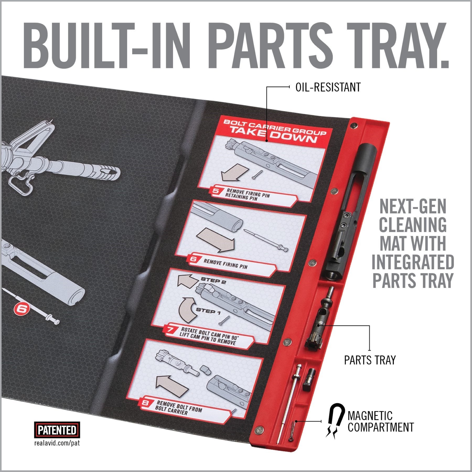 REAL AVID | AR15 SMART MAT - Tappetino per manutenzione AR15