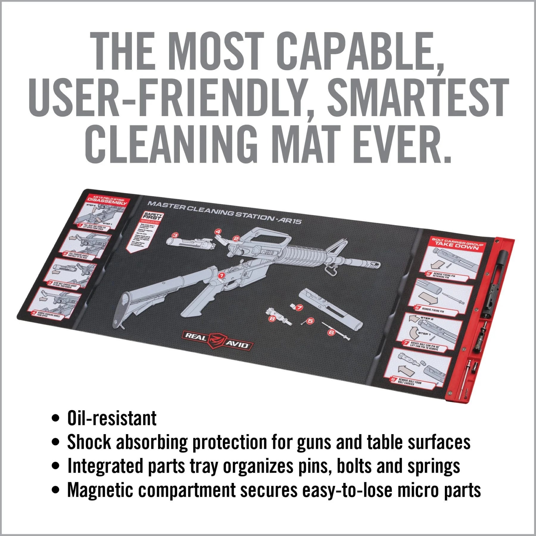 REAL AVID | AR15 SMART MAT - Tappetino per manutenzione AR15