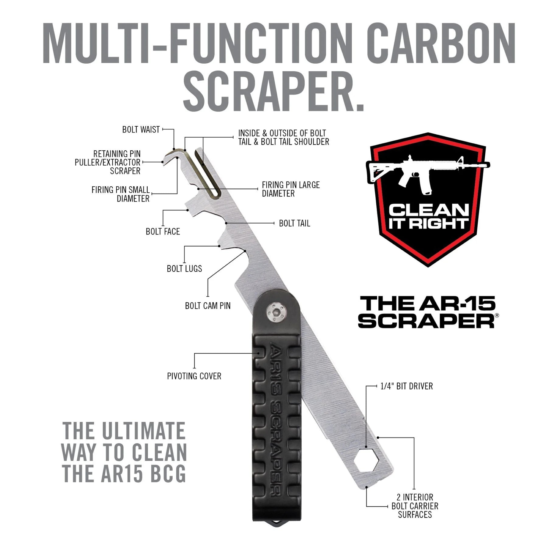 REAL AVID | AR15 SCRAPER - Raschietto per AR15
