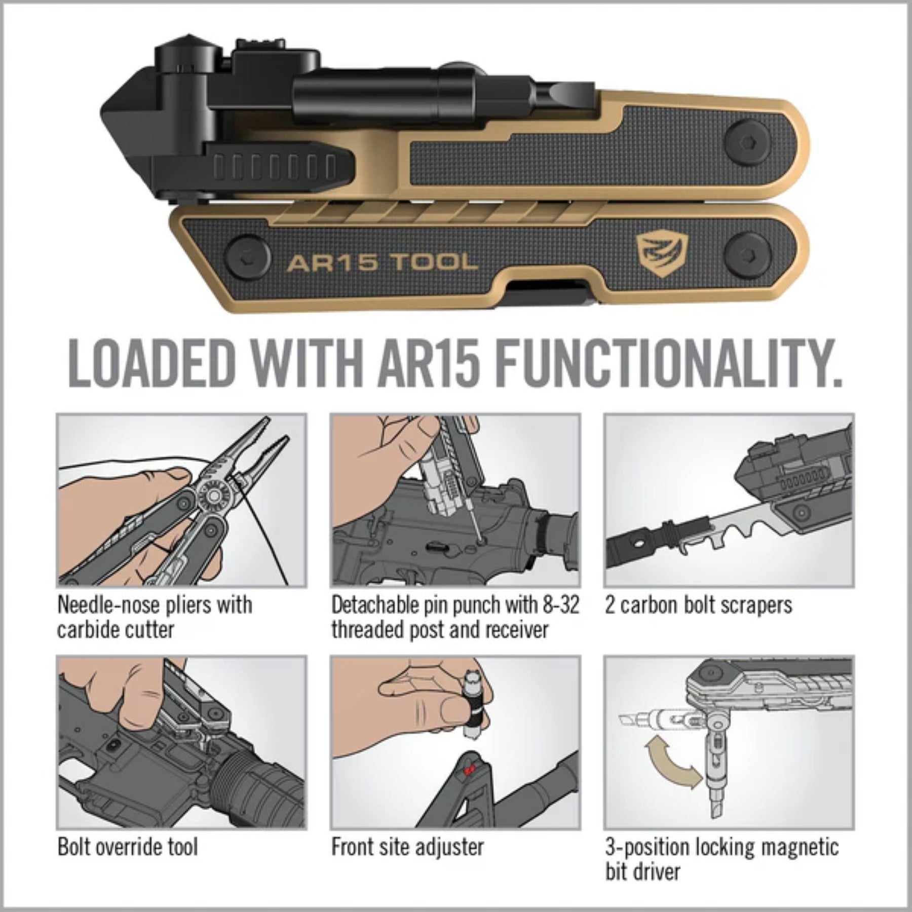 REAL AVID | AR15 TOOL - Multi tool per AR15