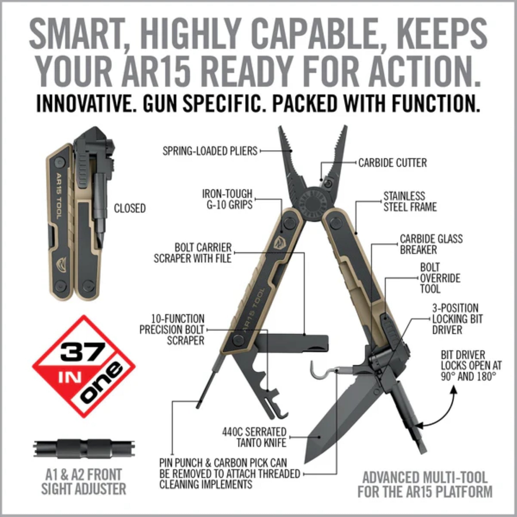 REAL AVID | AR15 TOOL - Multi tool per AR15