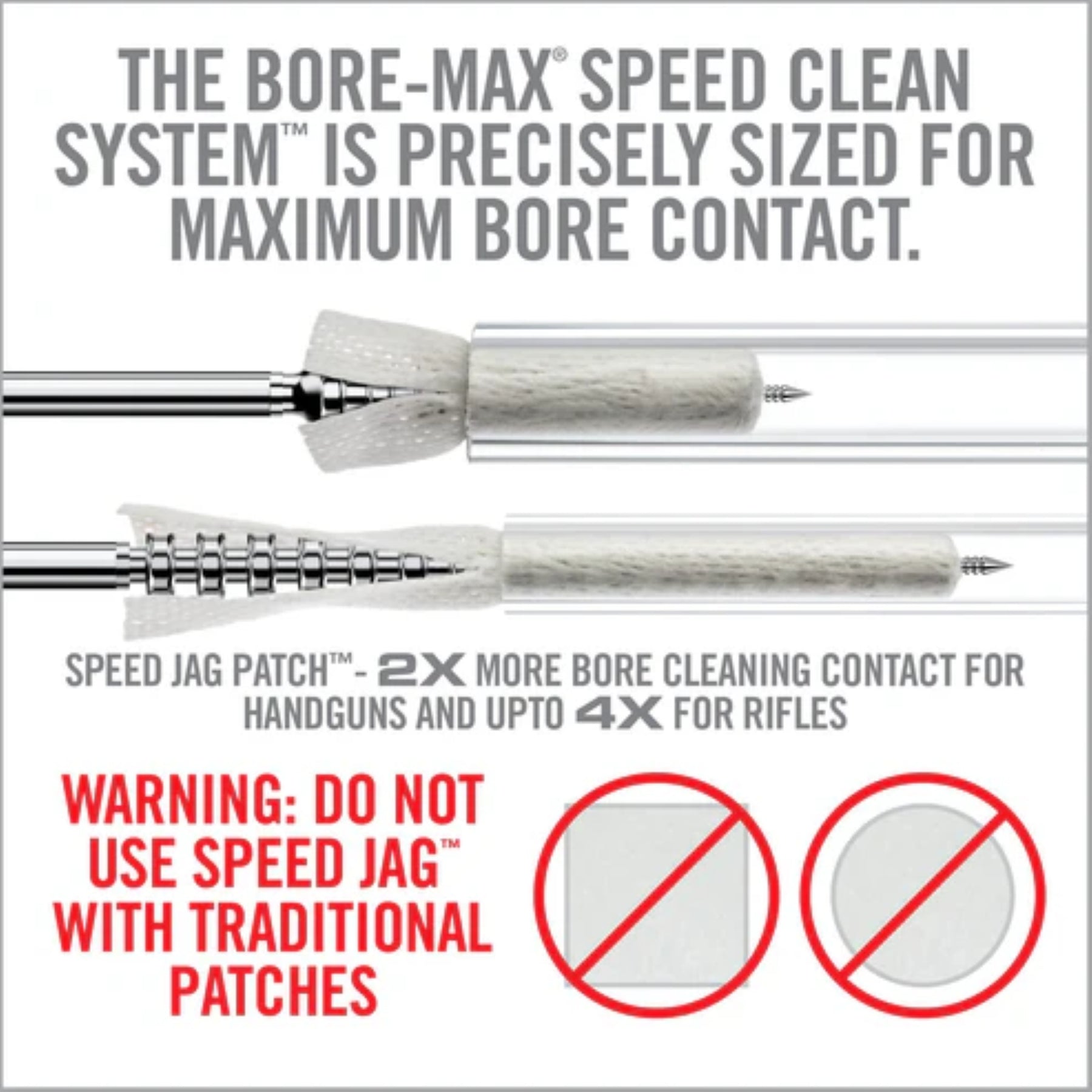 REAL AVID | MULTI-CAL BORE-MAX SPEED JAGS & PATCHES - Set di spingipezzuole in diversi calibri