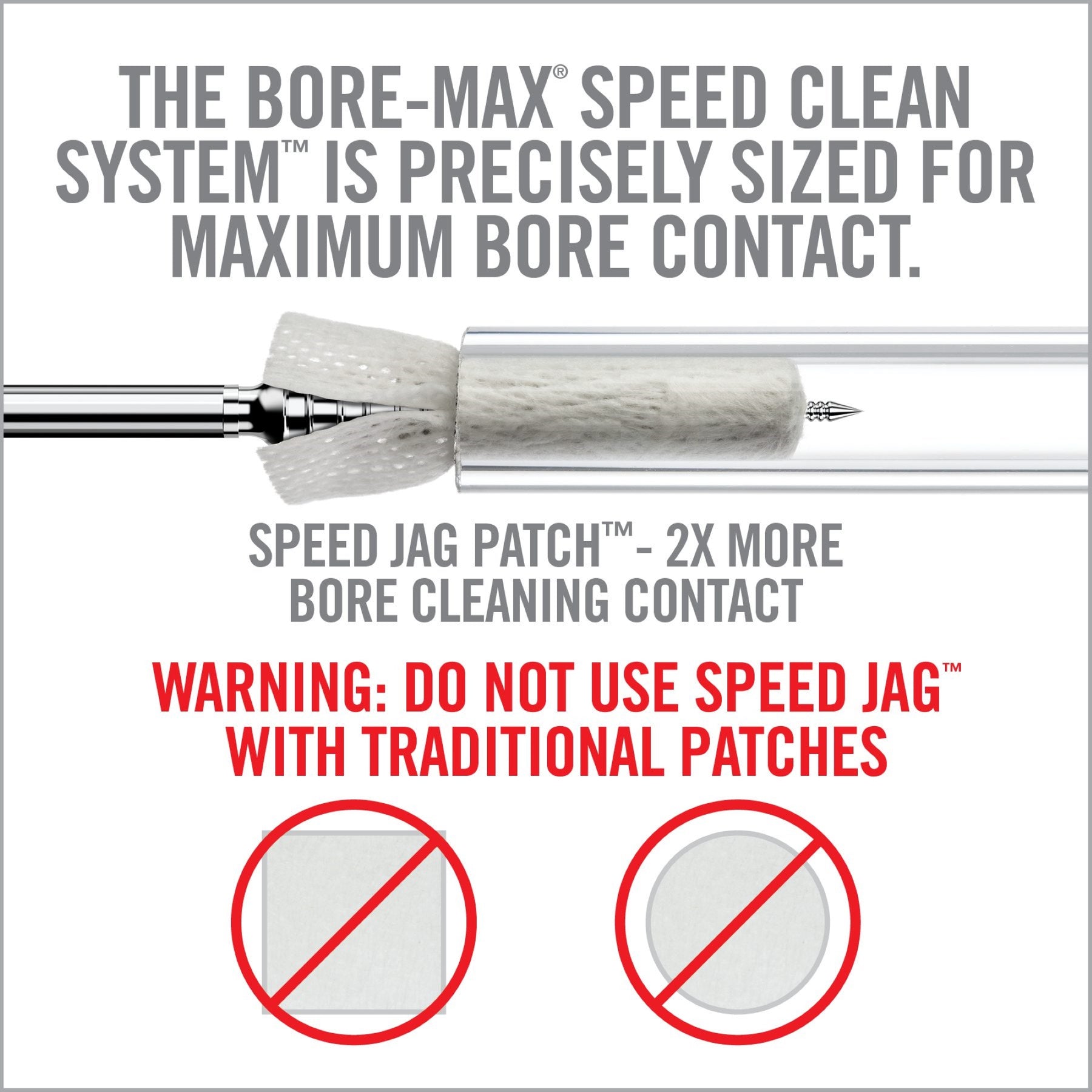 REAL AVID | BORE-MAX SPEED JAG PATCHES REFILL .22 / .30 CAL - Pezzuole per Speed Jag .22 / .30 CAL