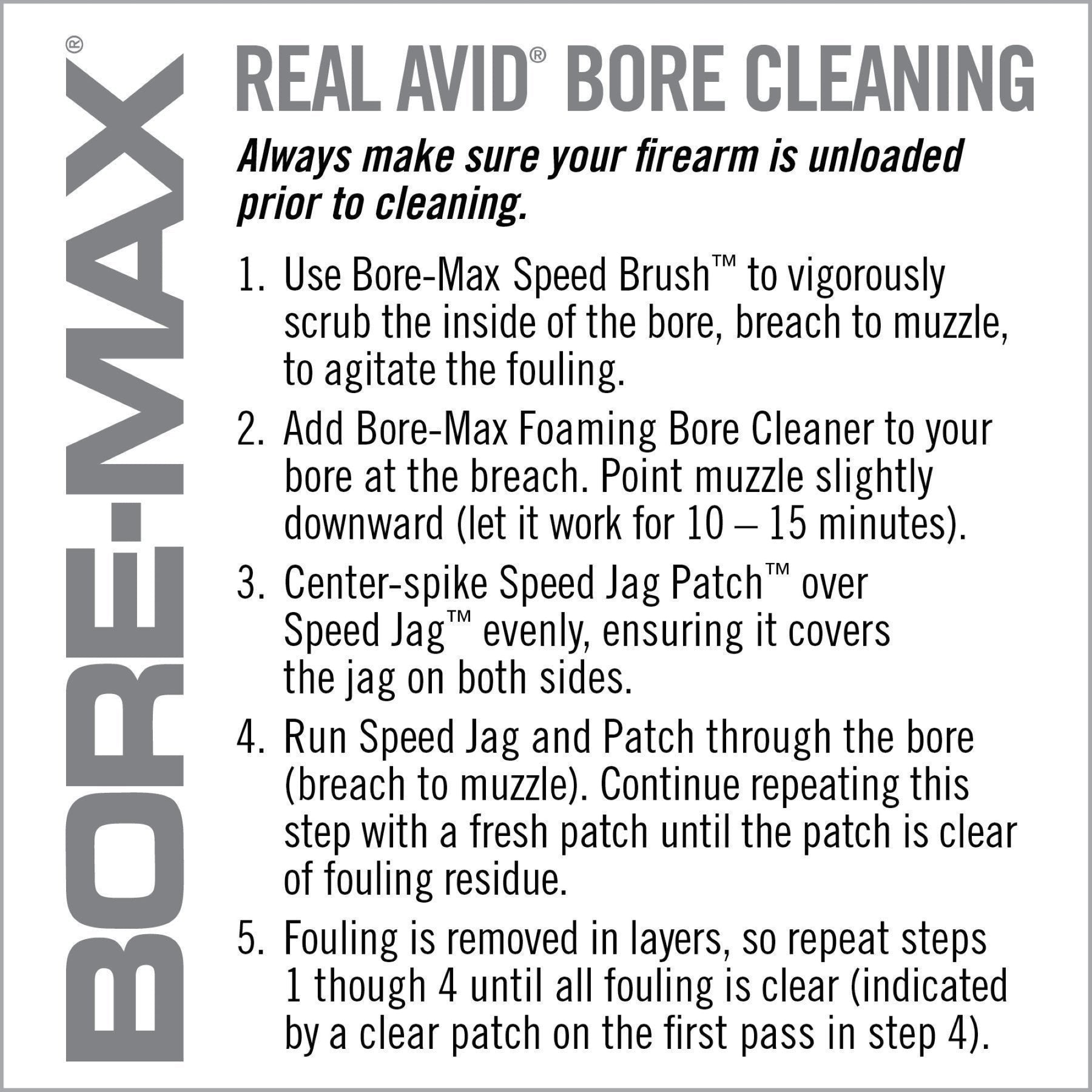 REAL AVID | BORE-MAX SPEED JAG PATCHES REFILL .22 / .30 CAL - Pezzuole per Speed Jag .22 / .30 CAL