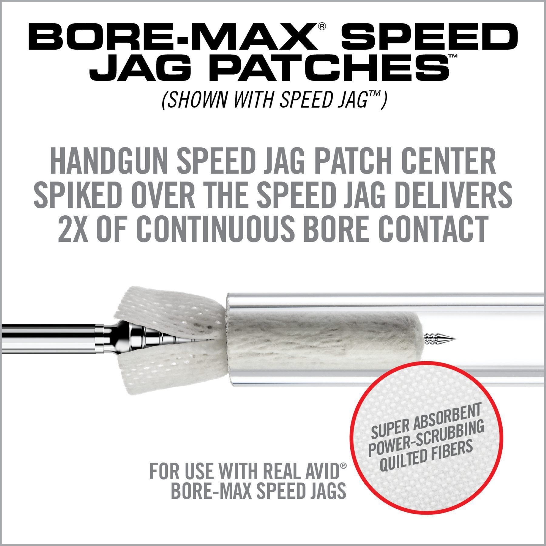 REAL AVID | BORE-MAX SPEED CLEAN SYSTEM .30 CAL / 7.62 MM - Set scovolino e Jag .30 Cal / 7.62 mm