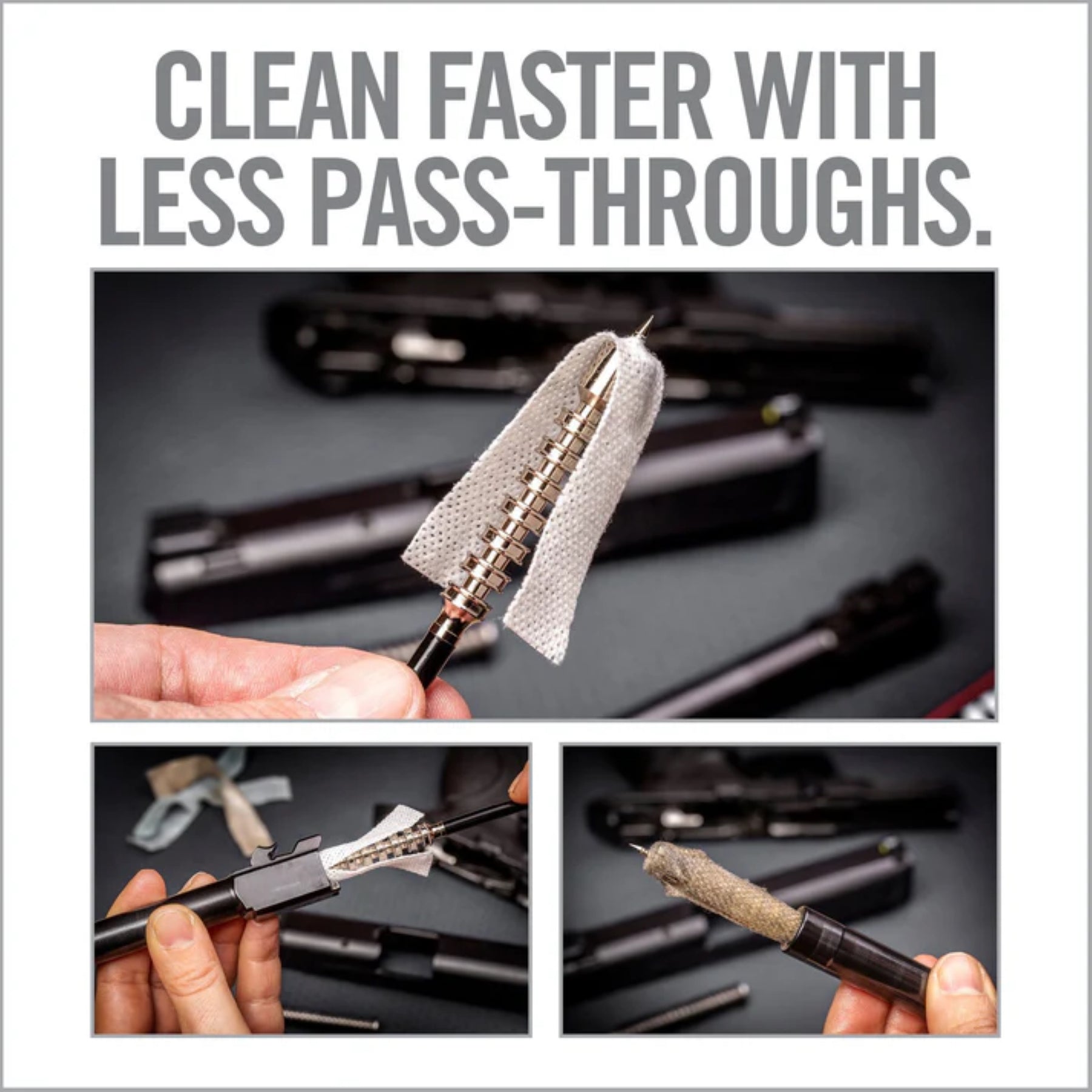 REAL AVID | BORE-MAX SPEED CLEAN SYSTEM .380 CAL / 9 MM - Set scovolino e Jag .380 Cal / 9 mm