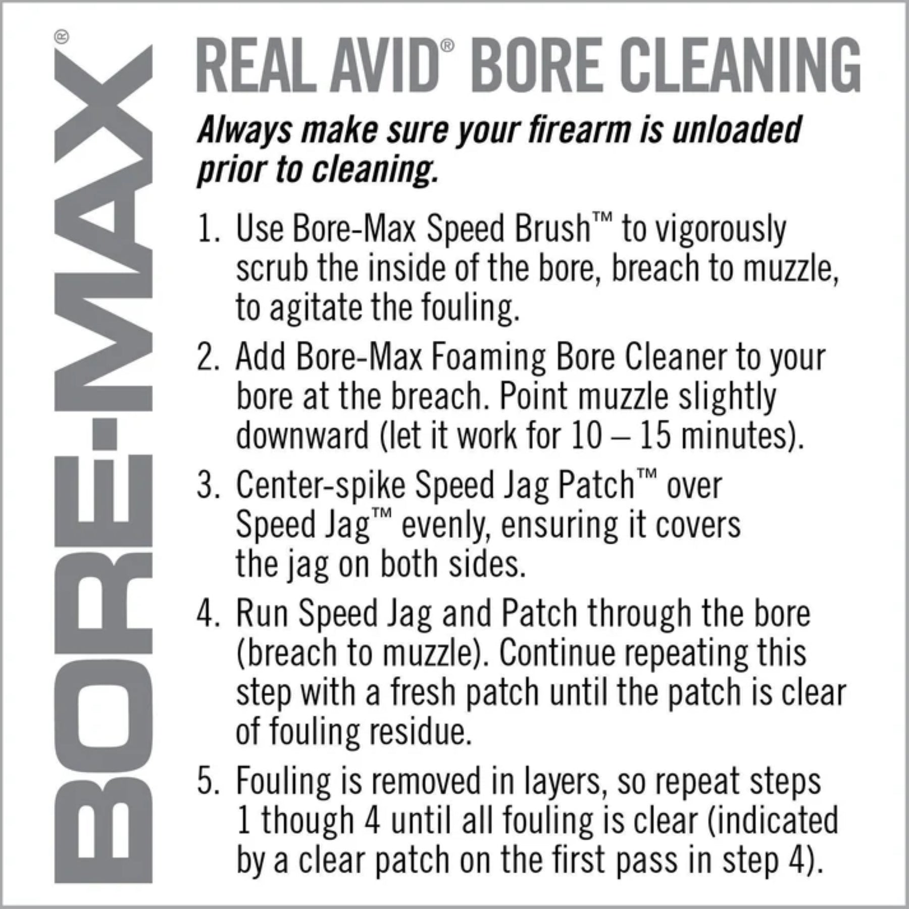 REAL AVID | BORE-MAX SPEED CLEAN SYSTEM .380 CAL / 9 MM - Set scovolino e Jag .380 Cal / 9 mm