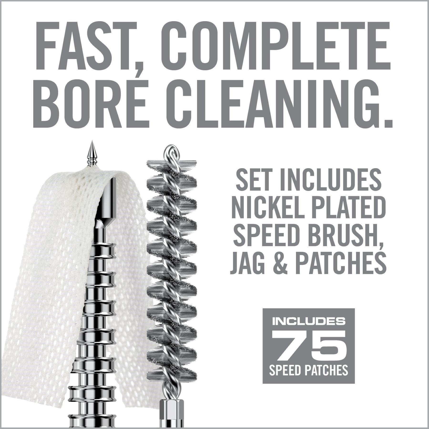 REAL AVID | BORE-MAX SPEED CLEAN SYSTEM .30 CAL / 7.62 MM - Set scovolino e Jag .30 Cal / 7.62 mm