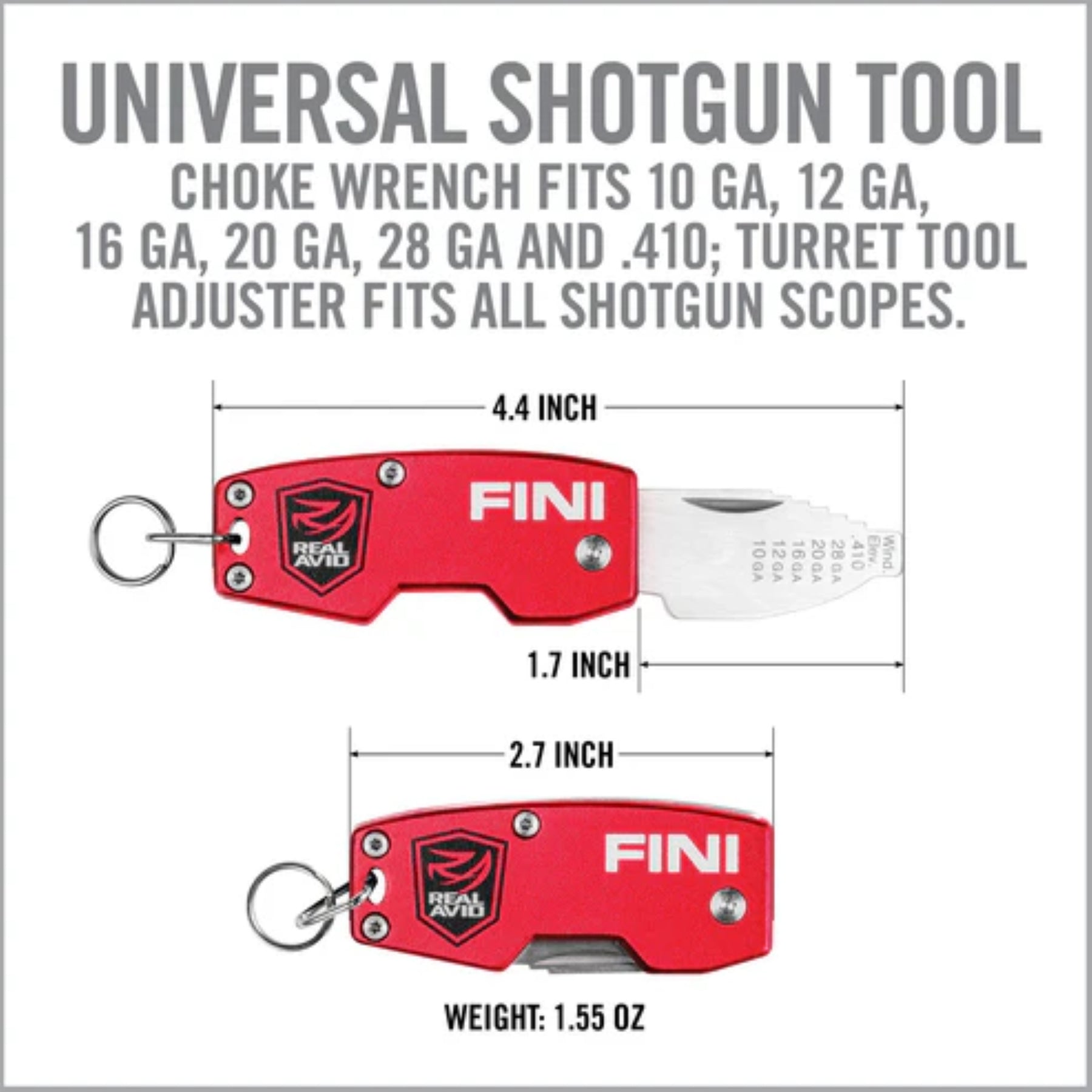REAL AVID | FINI UNIVERSAL CHOKE TUBE WRENCH - Chiave universale per strozzatori