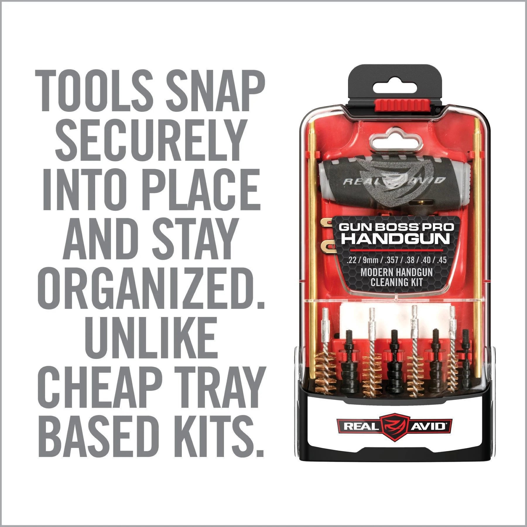 REAL AVID | GUN BOSS PRO HANDGUN CLEANING KIT - Kit di pulizia per armi corte