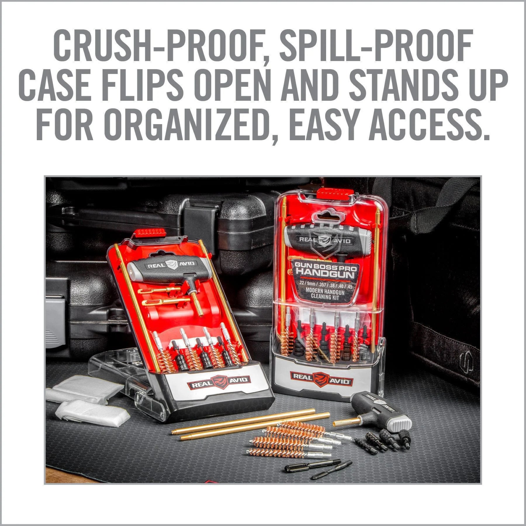 REAL AVID | GUN BOSS PRO HANDGUN CLEANING KIT - Kit di pulizia per armi corte