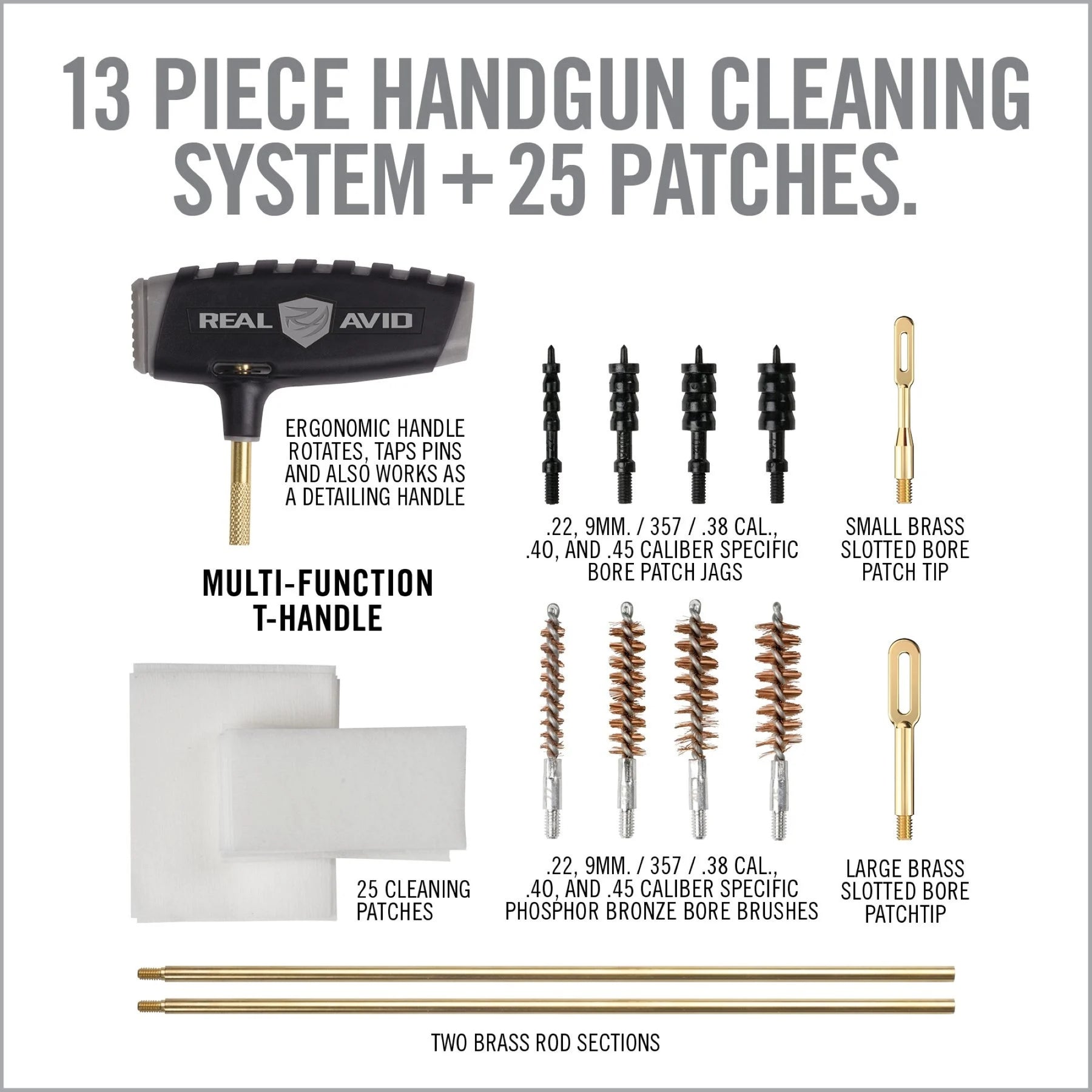 REAL AVID | GUN BOSS PRO HANDGUN CLEANING KIT - Kit di pulizia per armi corte