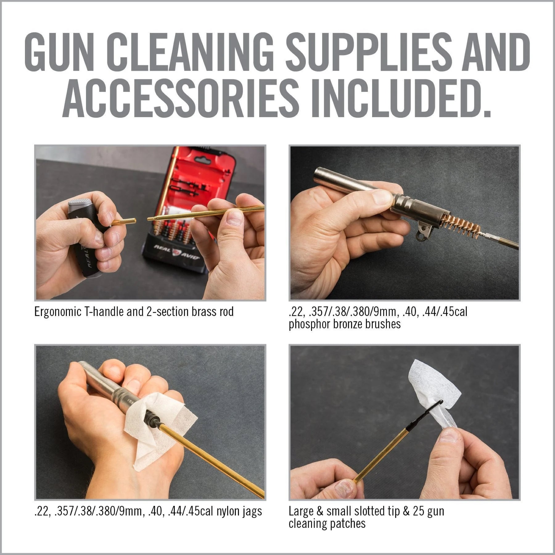 REAL AVID | GUN BOSS PRO HANDGUN CLEANING KIT - Kit di pulizia per armi corte