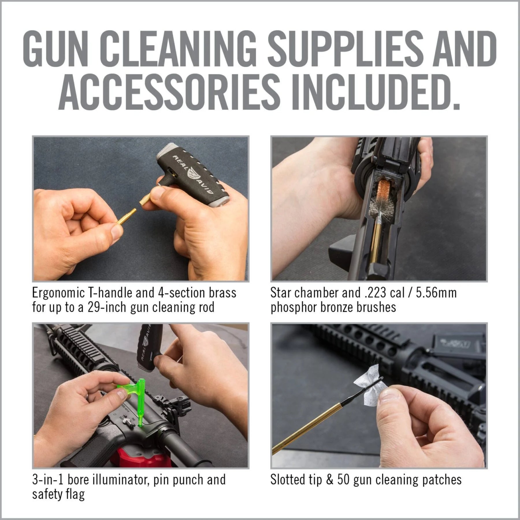 REAL AVID | GUN BOSS AR15 PRO CLEANING KIT - Kit di pulizia per AR-15