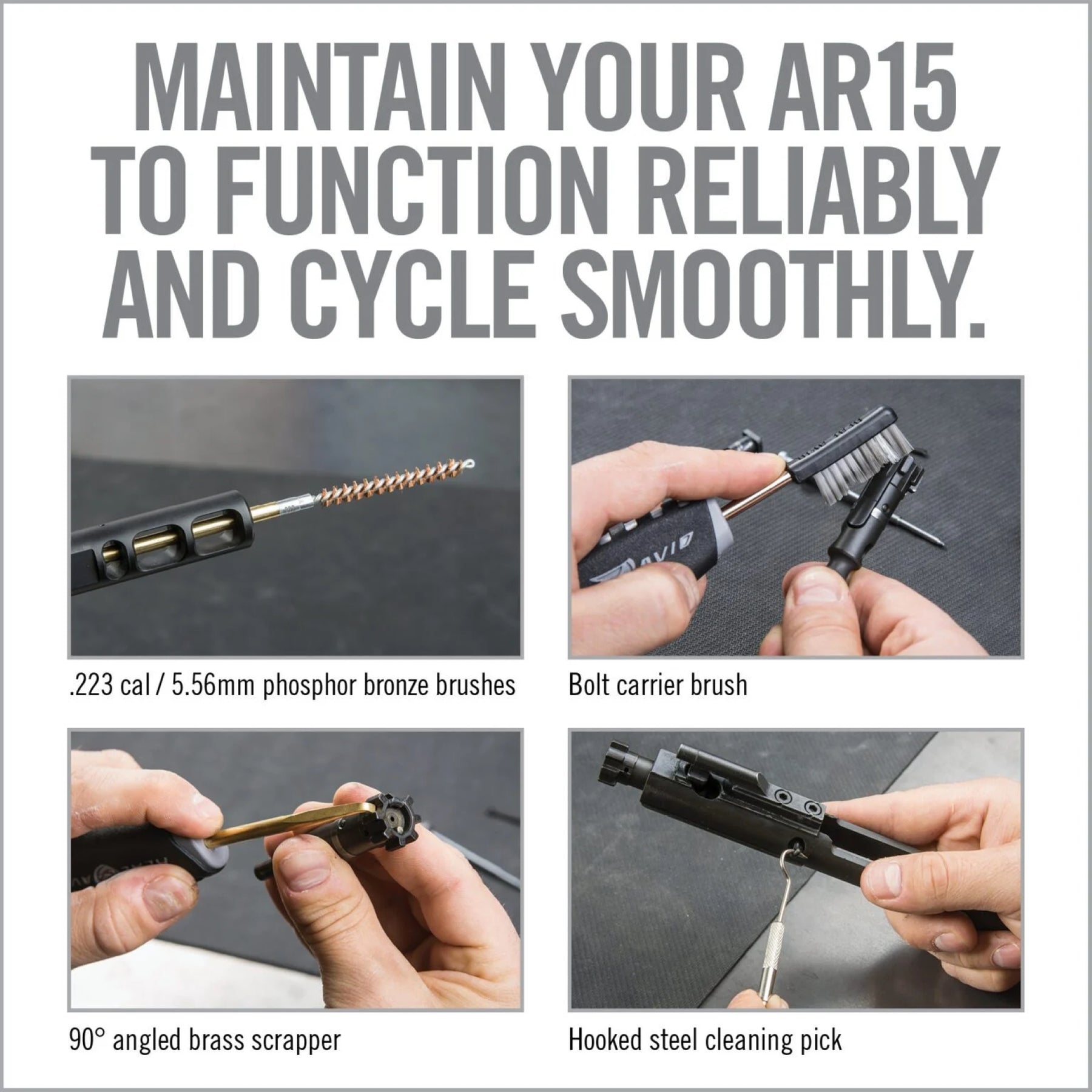 REAL AVID | GUN BOSS AR15 PRO CLEANING KIT - Kit di pulizia per AR-15