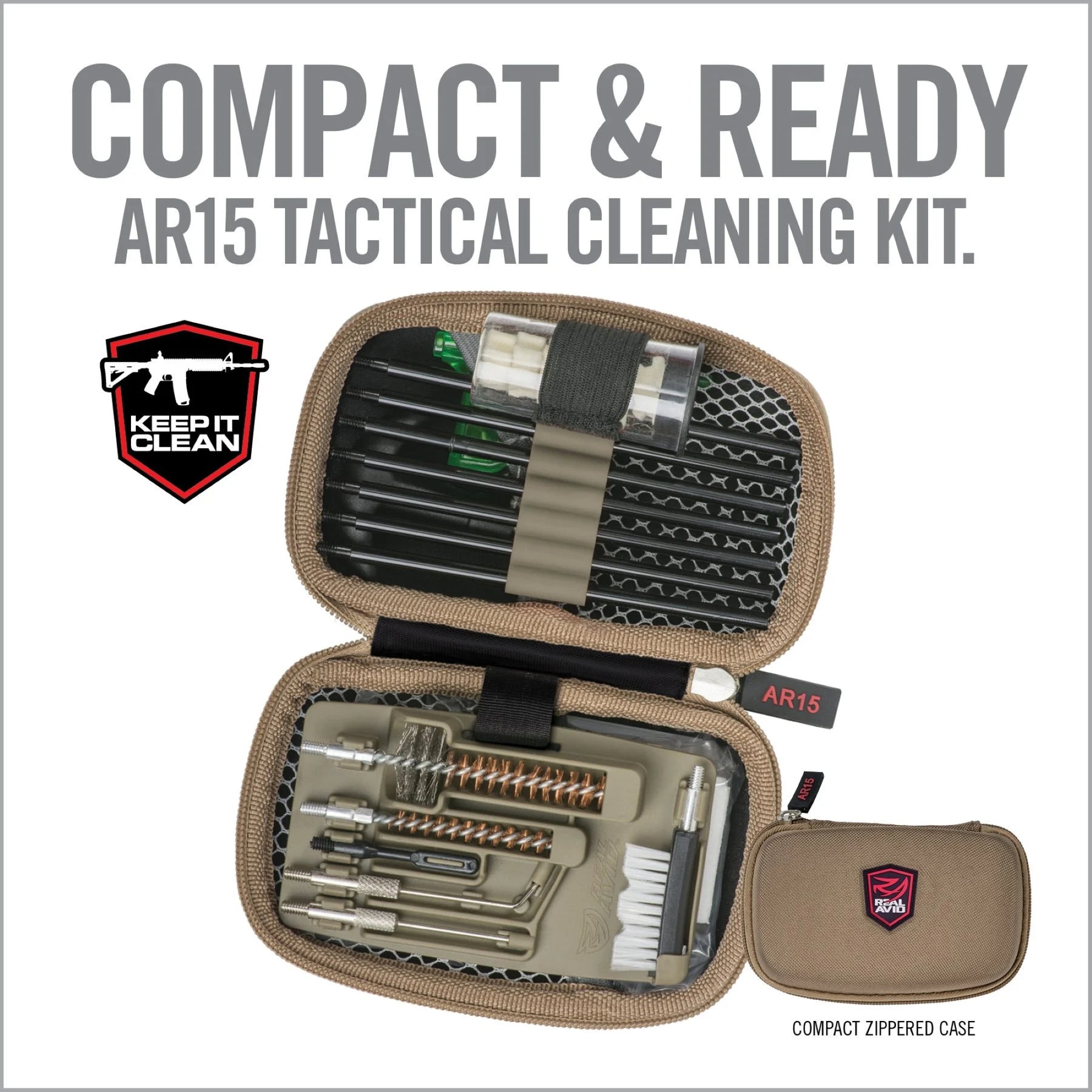 REAL AVID | GUN BOSS AR15 CLEANING KIT - Kit di pulizia per AR-15